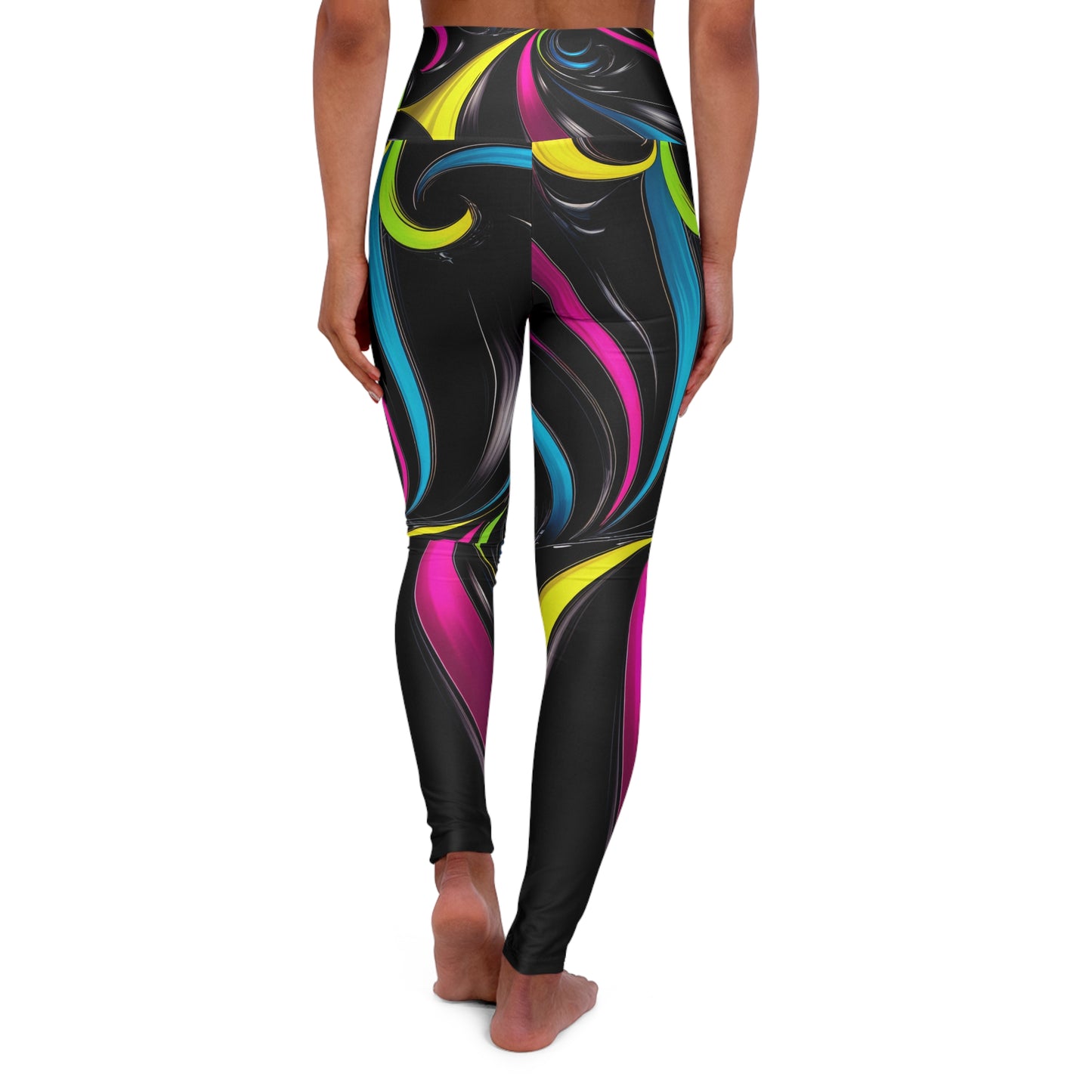 Vibrant High Waisted Yoga Leggings, Fitness Apparel, Activewear, Leggings for Workout, Colorful Yoga Pants, Gifts for Her