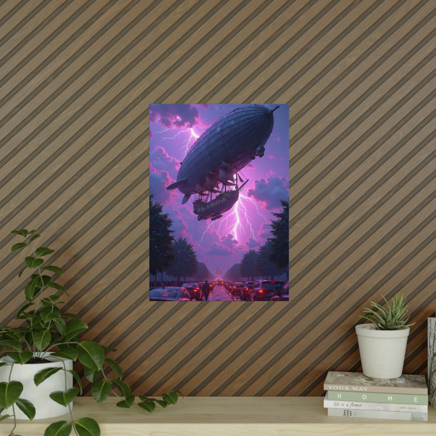 Dreamy Steampunk Airship Poster - Captivating Wall Art for Home Decor