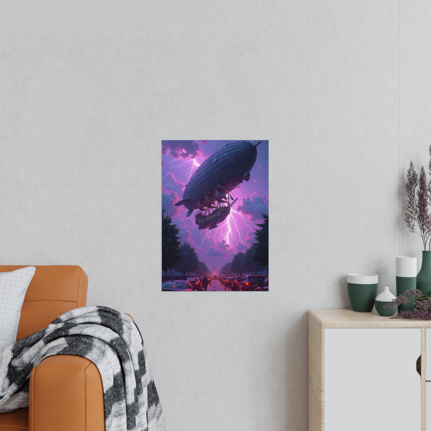 Dreamy Steampunk Airship Poster - Captivating Wall Art for Home Decor