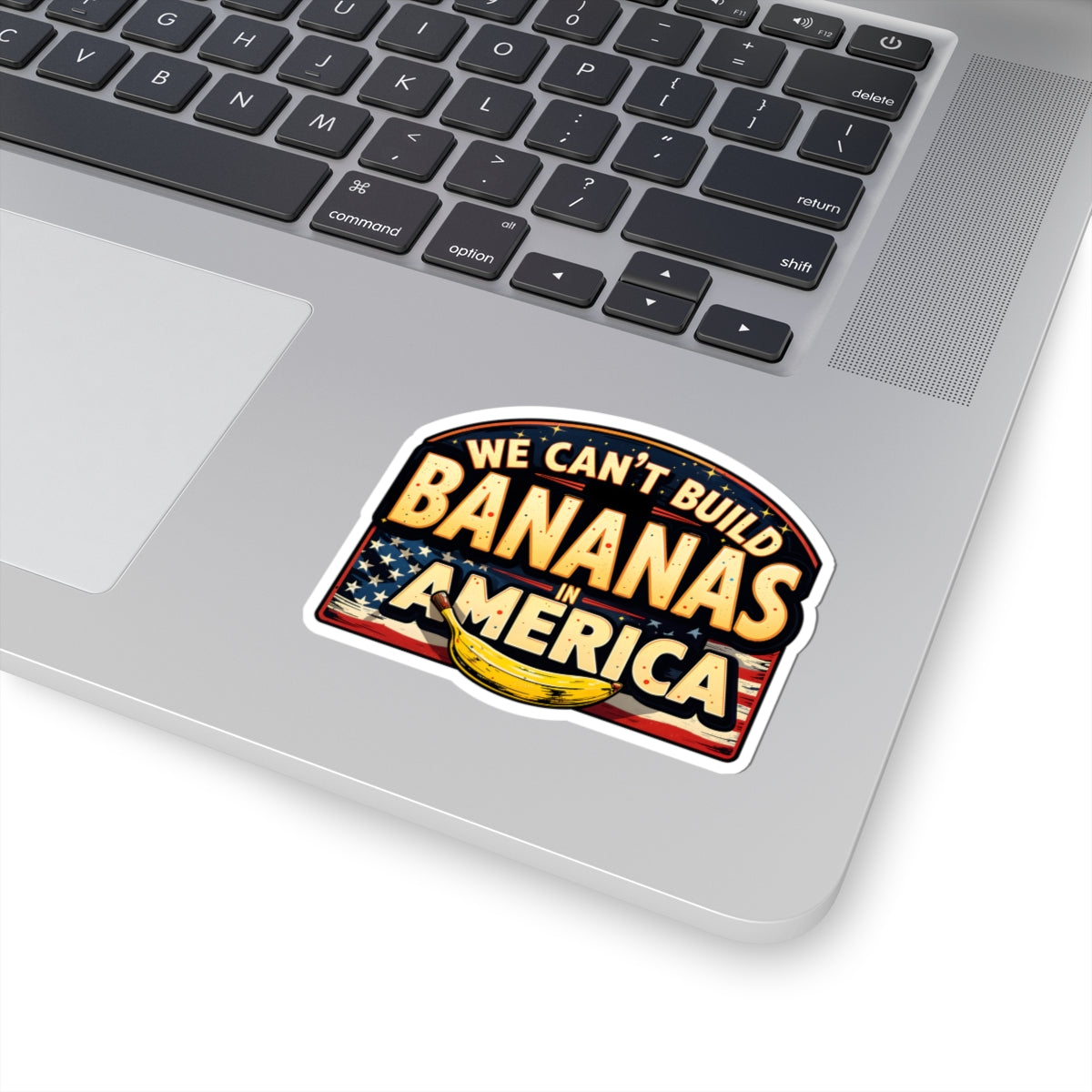 Kiss-Cut Stickers, American Pride Sticker, Banana Humor Decal, Fun Laptop Stickers, Independence Day Gift, Quirky Wall Art