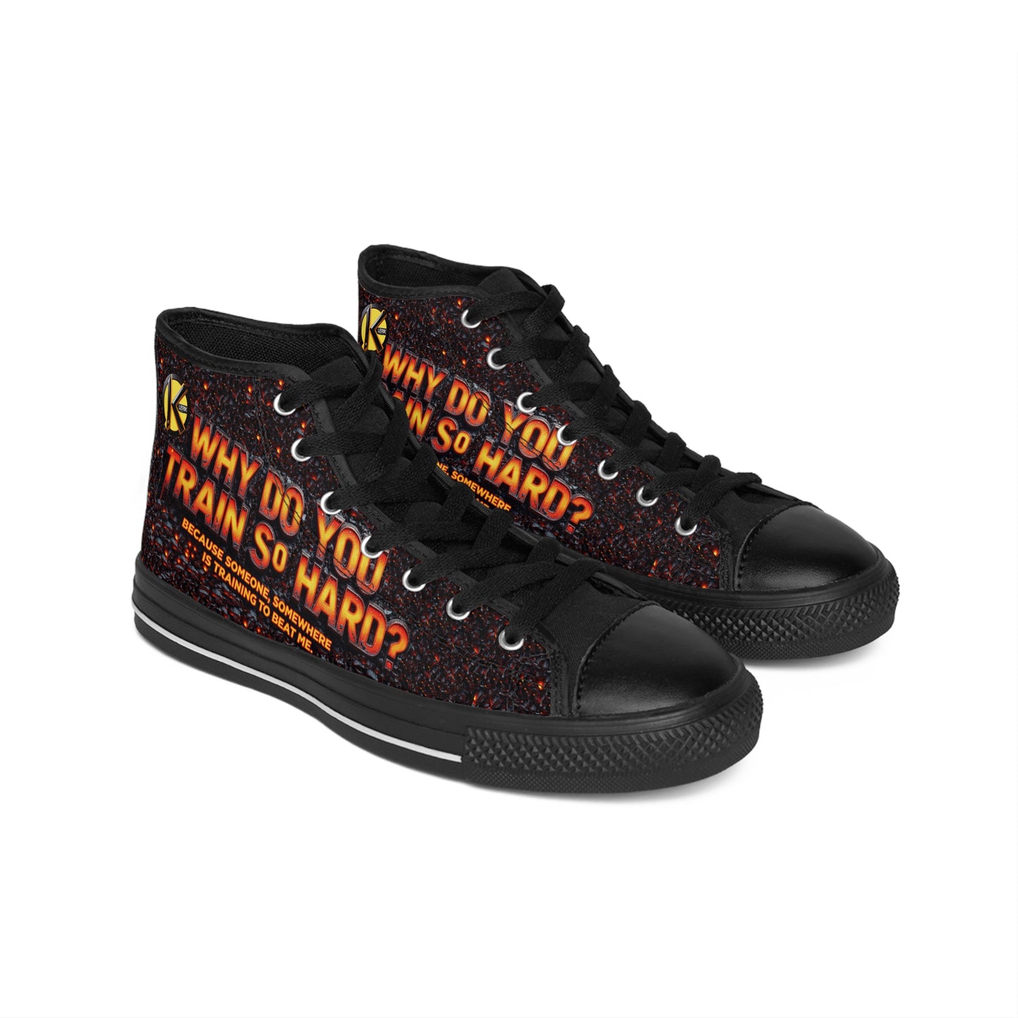 Why Do You Train So Hard?” Men’s Athletic Sneakers – Motivational Gym Shoes for Fitness, Running & Sneakerheads
