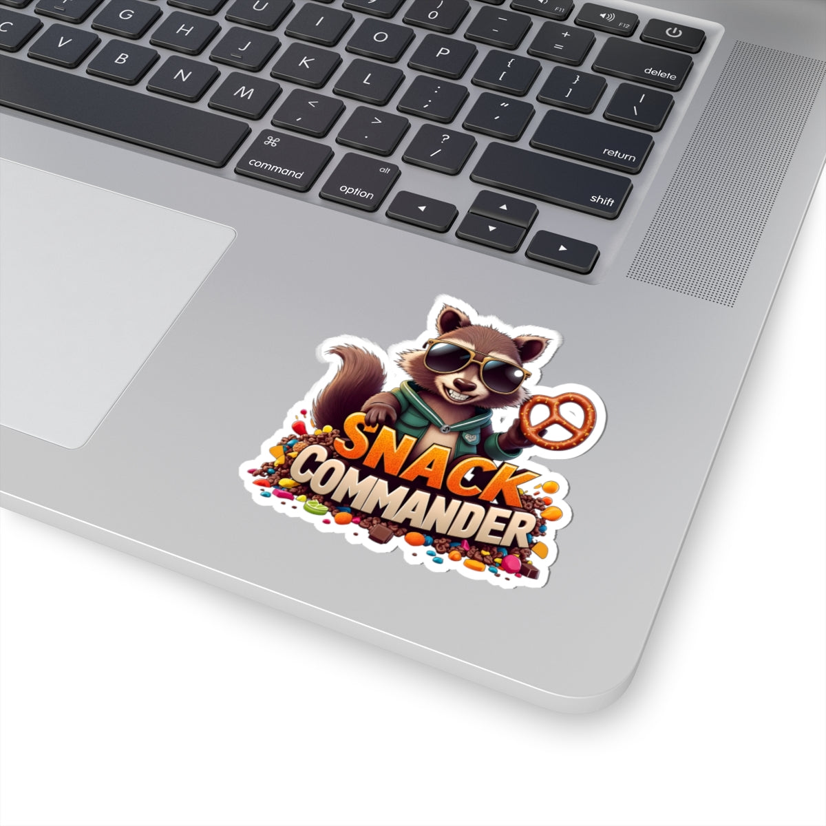 SNACK COMMANDER Kiss-Cut Sticker – Fun, Bold Vinyl Design for Laptops, Journals & More | Glossy, Durable, Gift-Read