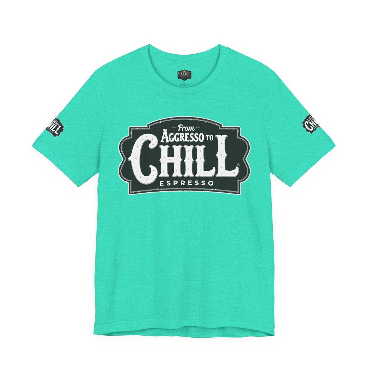 From Aggresso to Chill Espresso Unisex Tee, Relaxed Fit T-Shirt, Coffee Lover Gift, Casual Wear