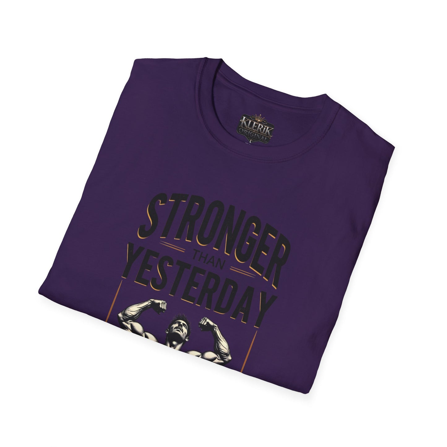 Stronger Than Yesterday Unisex Softstyle T-Shirt | Motivational Gym Tee, Fitness Gift, Workout Apparel, Inspirational Shirt, Casual Wear