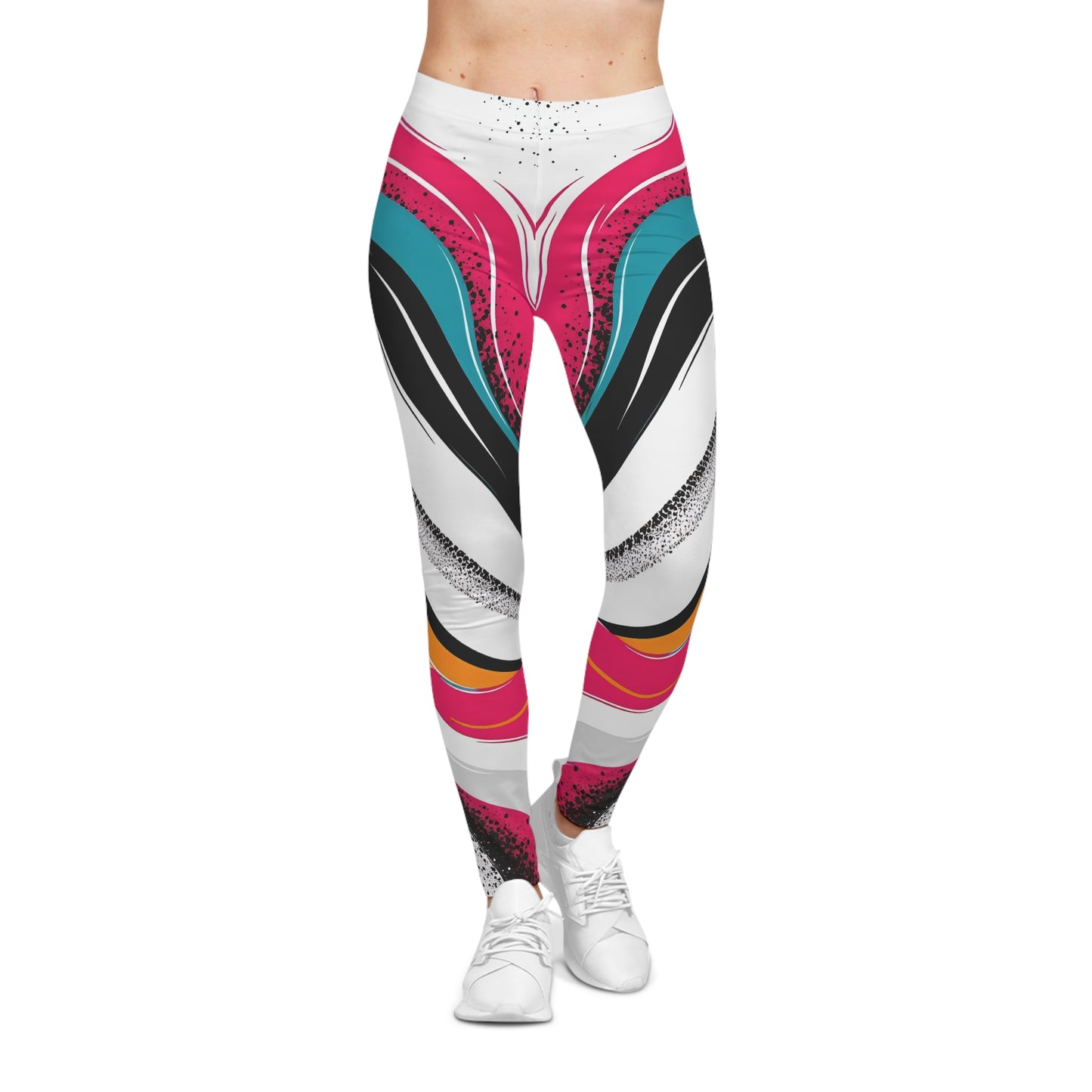 Colorful Abstract Women's Leggings, Trendy Activewear, Yoga Pants, Casual Street Style, Gift for Her