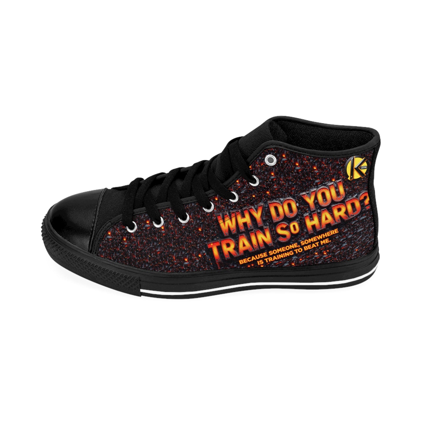 Why Do You Train So Hard?” Men’s Athletic Sneakers – Motivational Gym Shoes for Fitness, Running & Sneakerheads