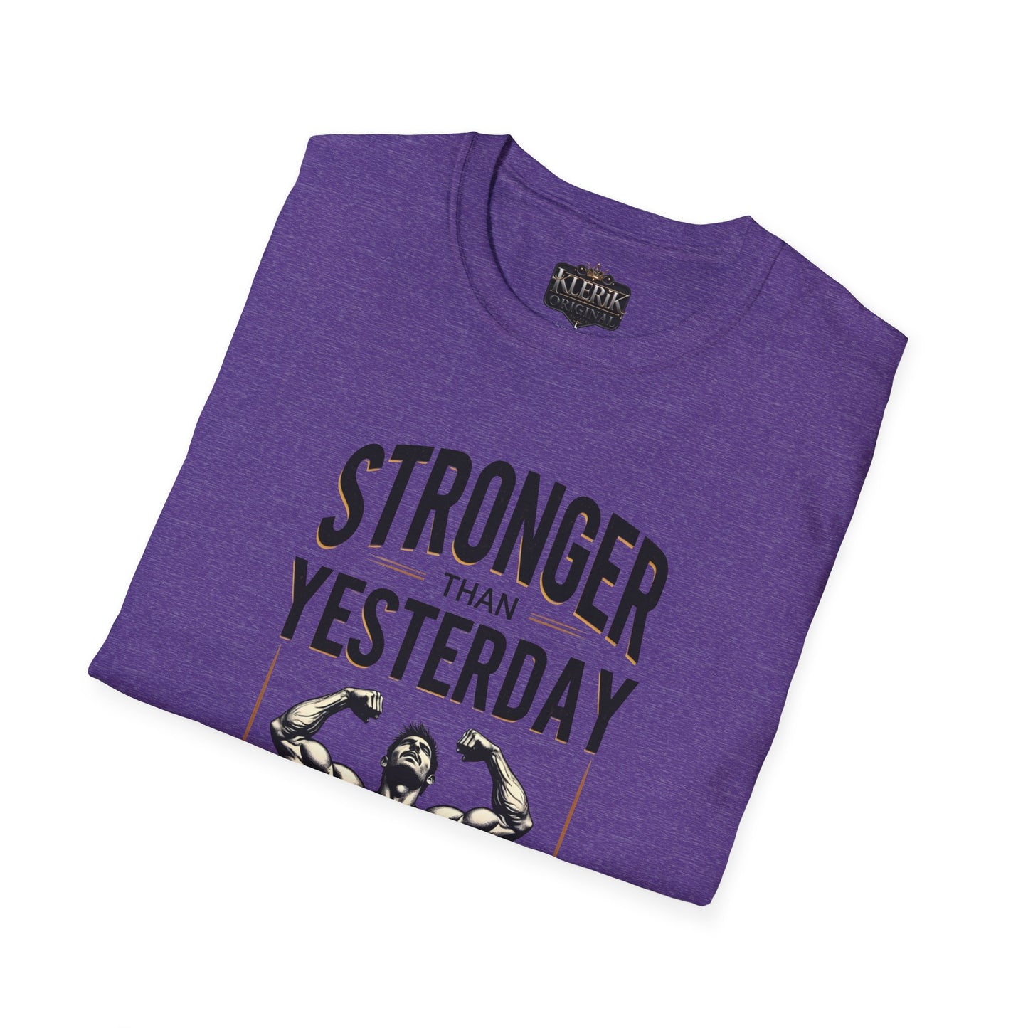 Stronger Than Yesterday Unisex Softstyle T-Shirt | Motivational Gym Tee, Fitness Gift, Workout Apparel, Inspirational Shirt, Casual Wear