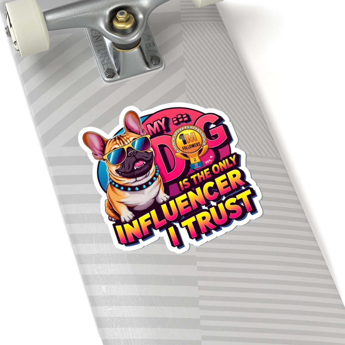 Dog Influencer Kiss-Cut Stickers, Pet Lover Decor, Funny Dog Stickers, Laptop Stickers, Gift for Dog Owners