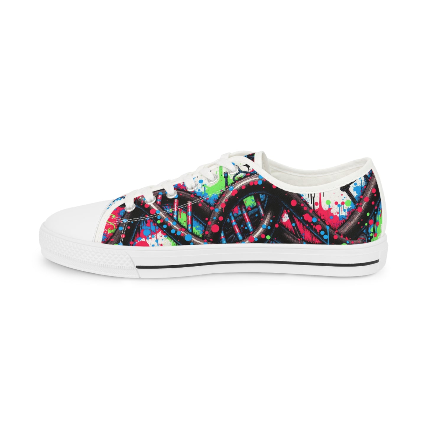 Colorful Artistic Low Top Sneakers for Men | Trendy Casual Shoes, Unique Footwear, Gift for Him, Stylish Sneakers, Comfortable Everyday Wear