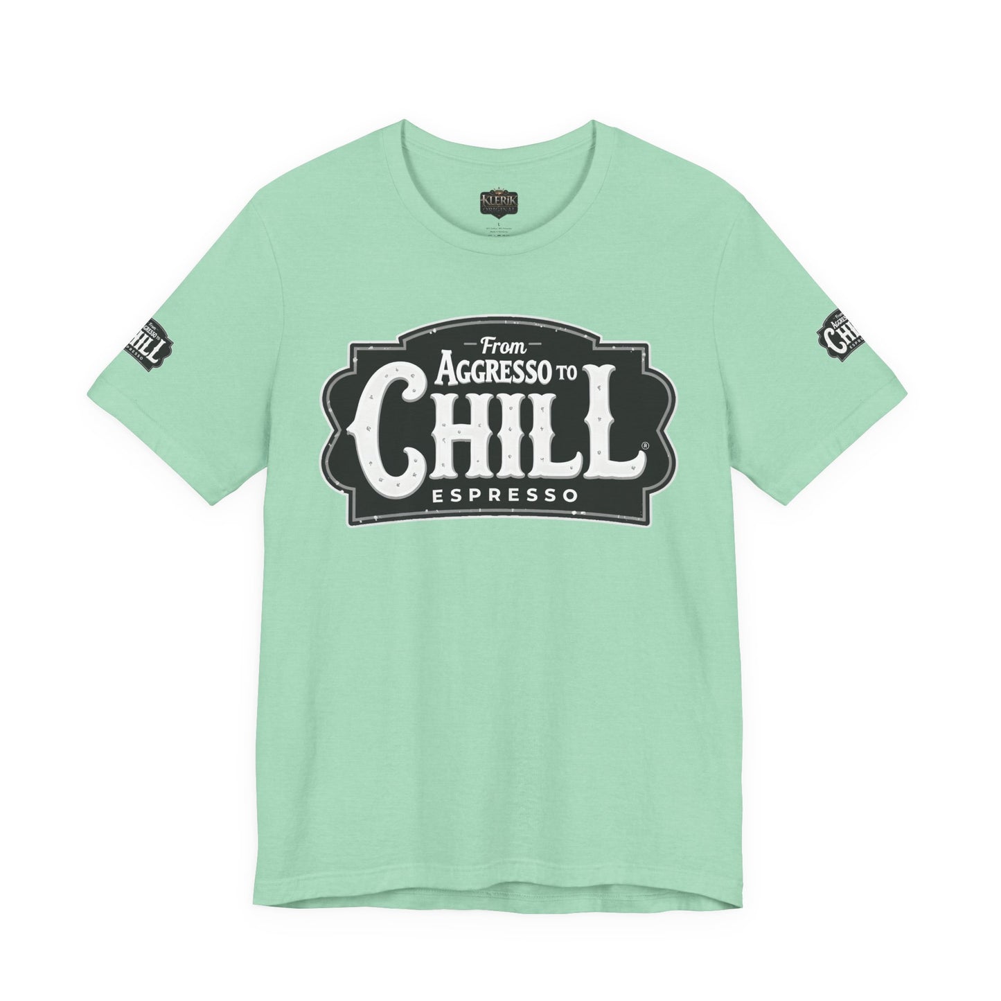 From Aggresso to Chill Espresso Unisex Tee, Relaxed Fit T-Shirt, Coffee Lover Gift, Casual Wear