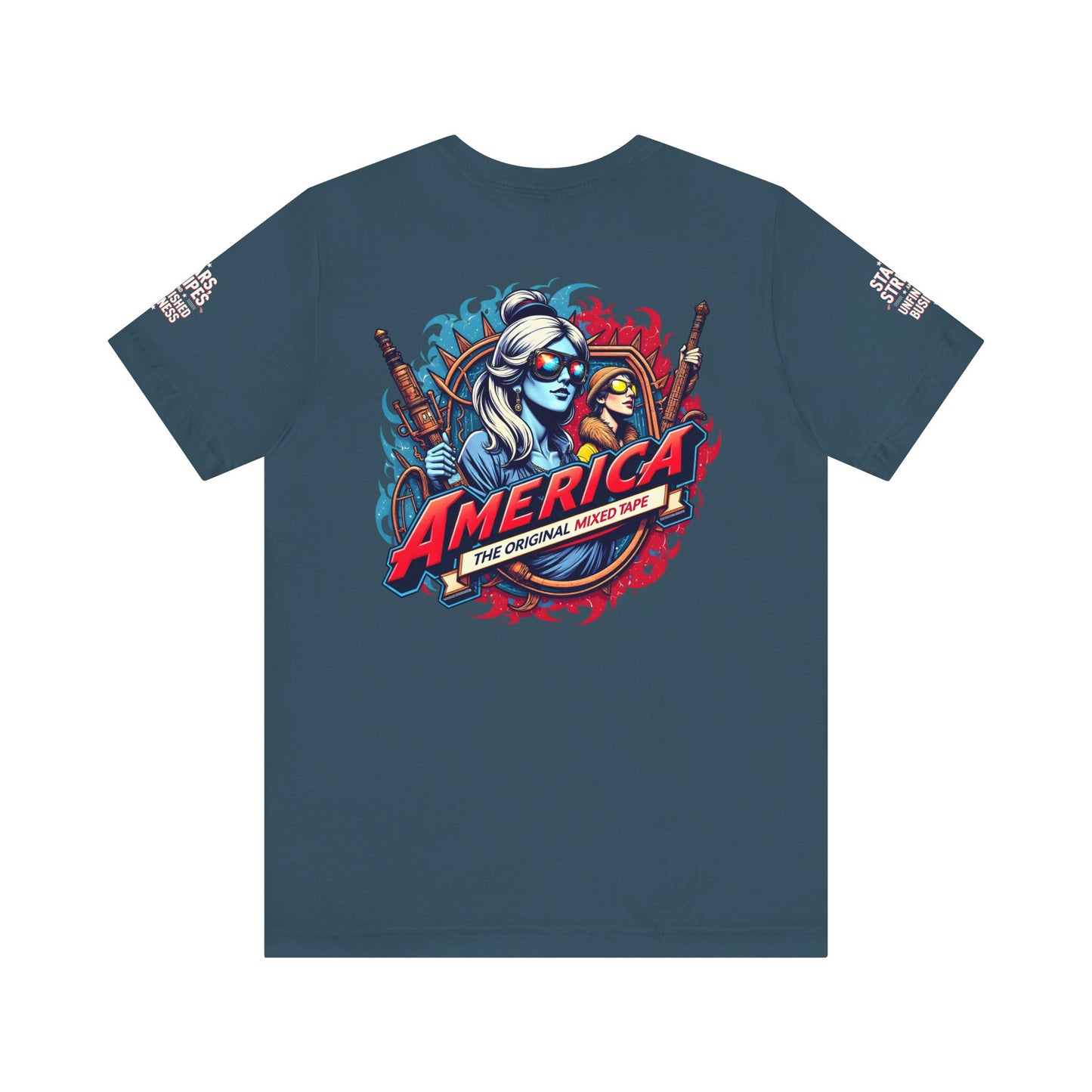 Patriotic Graphic Tee for Celebrations, Casual Wear, Summer BBQ, Independence Day, Gifts for Friends and Family