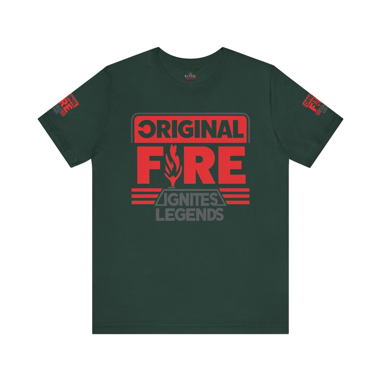 Men's Fire-Themed Graphic Tee, Original Fire Ignites Legends