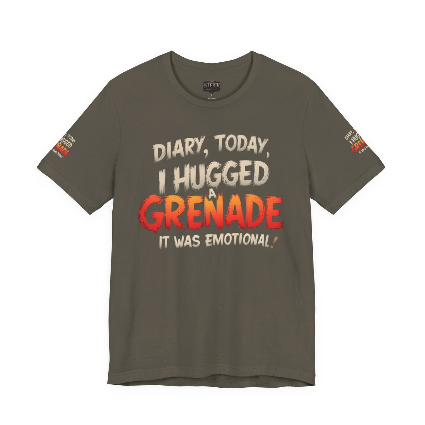 Emotional Grenade Tee, Funny Graphic T-Shirt, Unisex Humor Shirt, Casual Wear, Gift for Friends, Mood Apparel