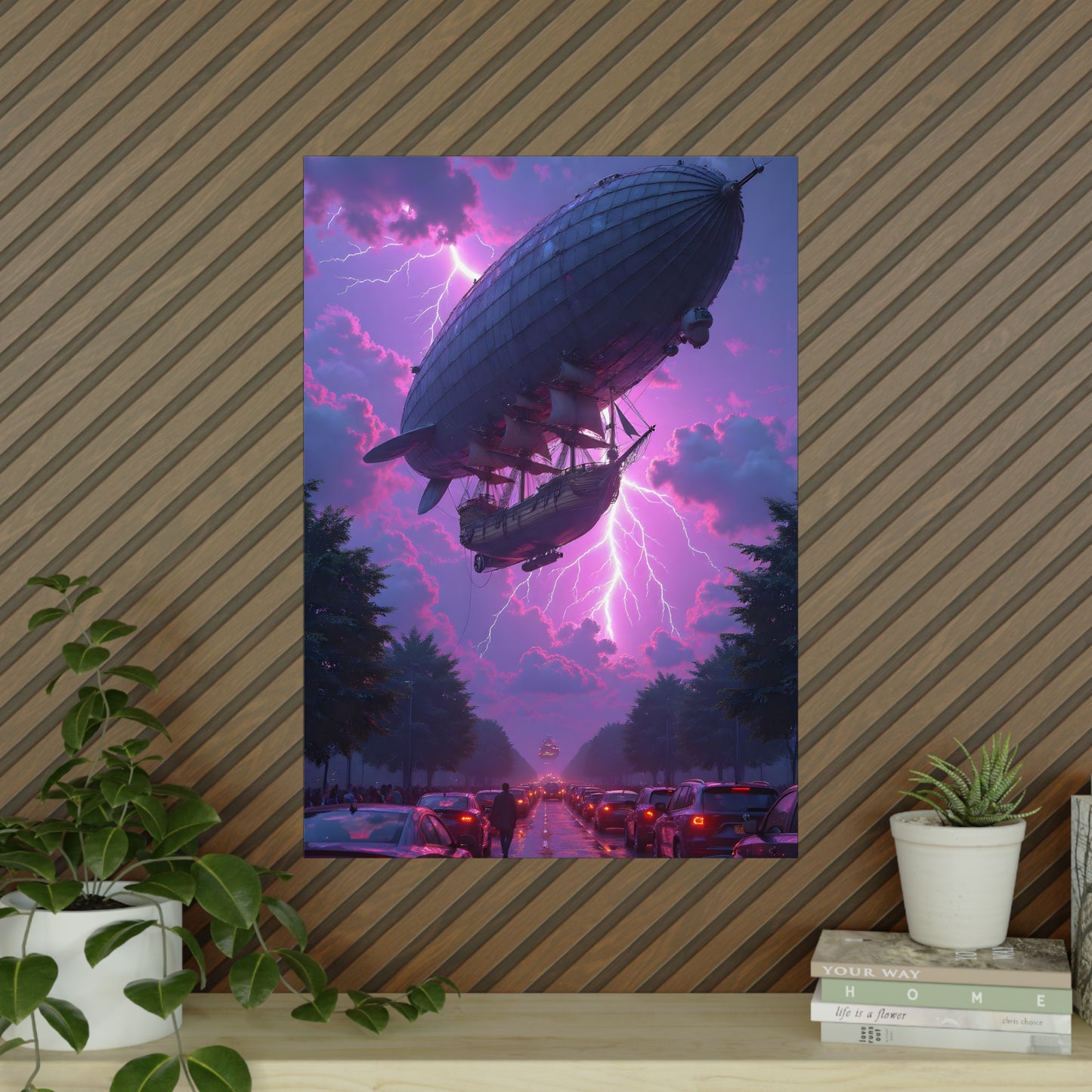 Dreamy Steampunk Airship Poster - Captivating Wall Art for Home Decor