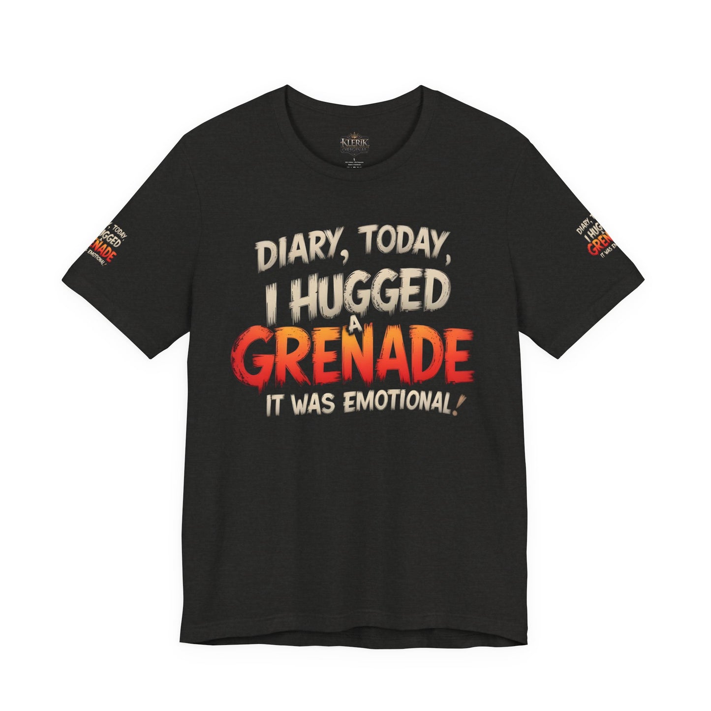 Emotional Grenade Tee, Funny Graphic T-Shirt, Unisex Humor Shirt, Casual Wear, Gift for Friends, Mood Apparel