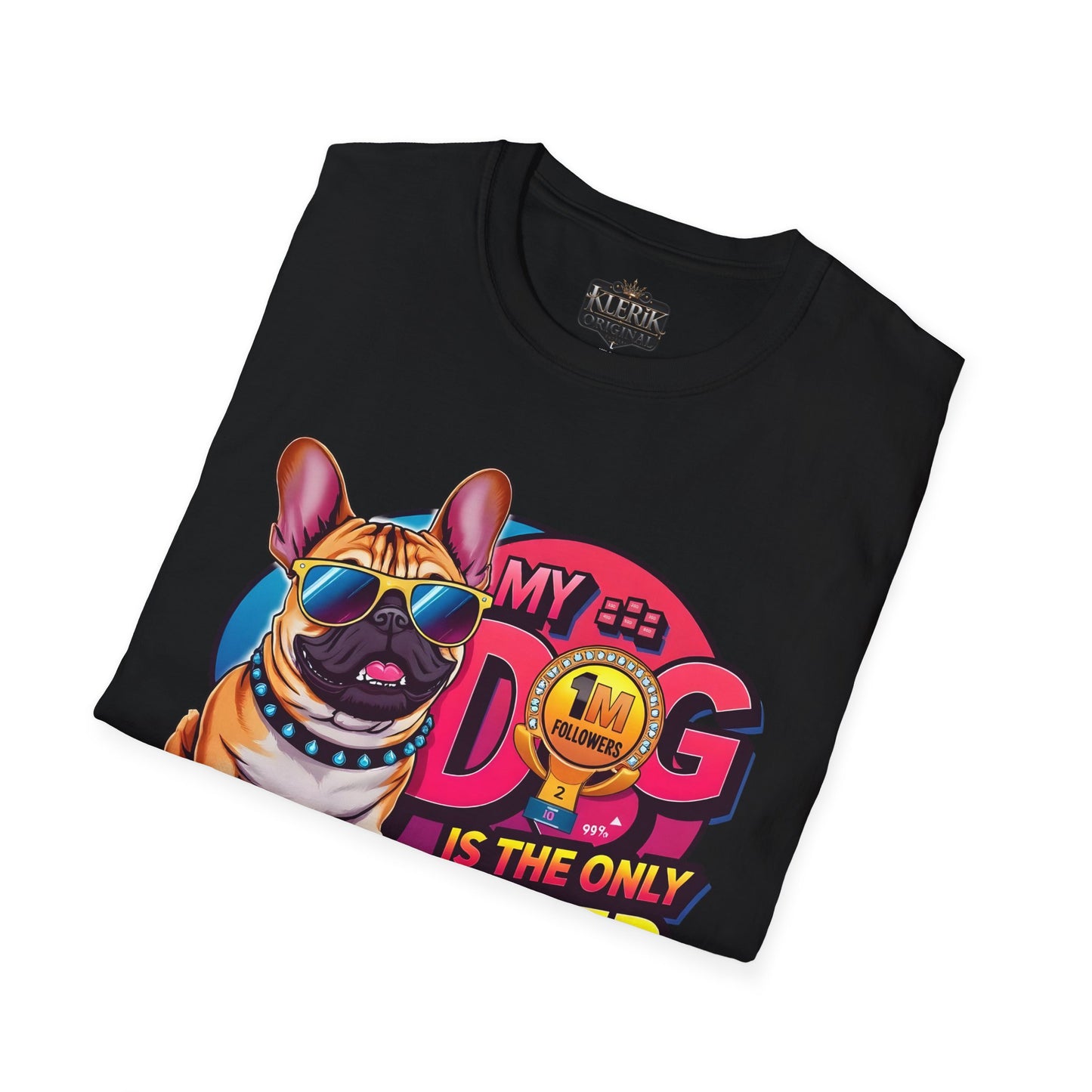 Funny Dog Influencer Unisex T-Shirt, Pet Lover Gift, Dog Mom Tee, Quirky Graphic Tee, Birthday Gift for Dog Owners