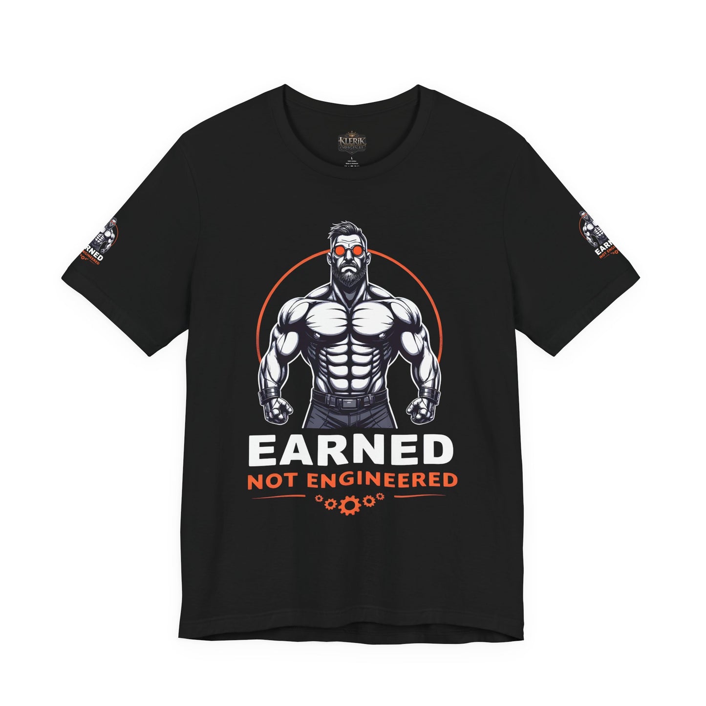 EARNED NOT ENGINEERED -  Breathe Lift Repeat, Gym Shirt, Workout Apparel, Motivational T-Shirt, Fitness Gift, Casual Wear