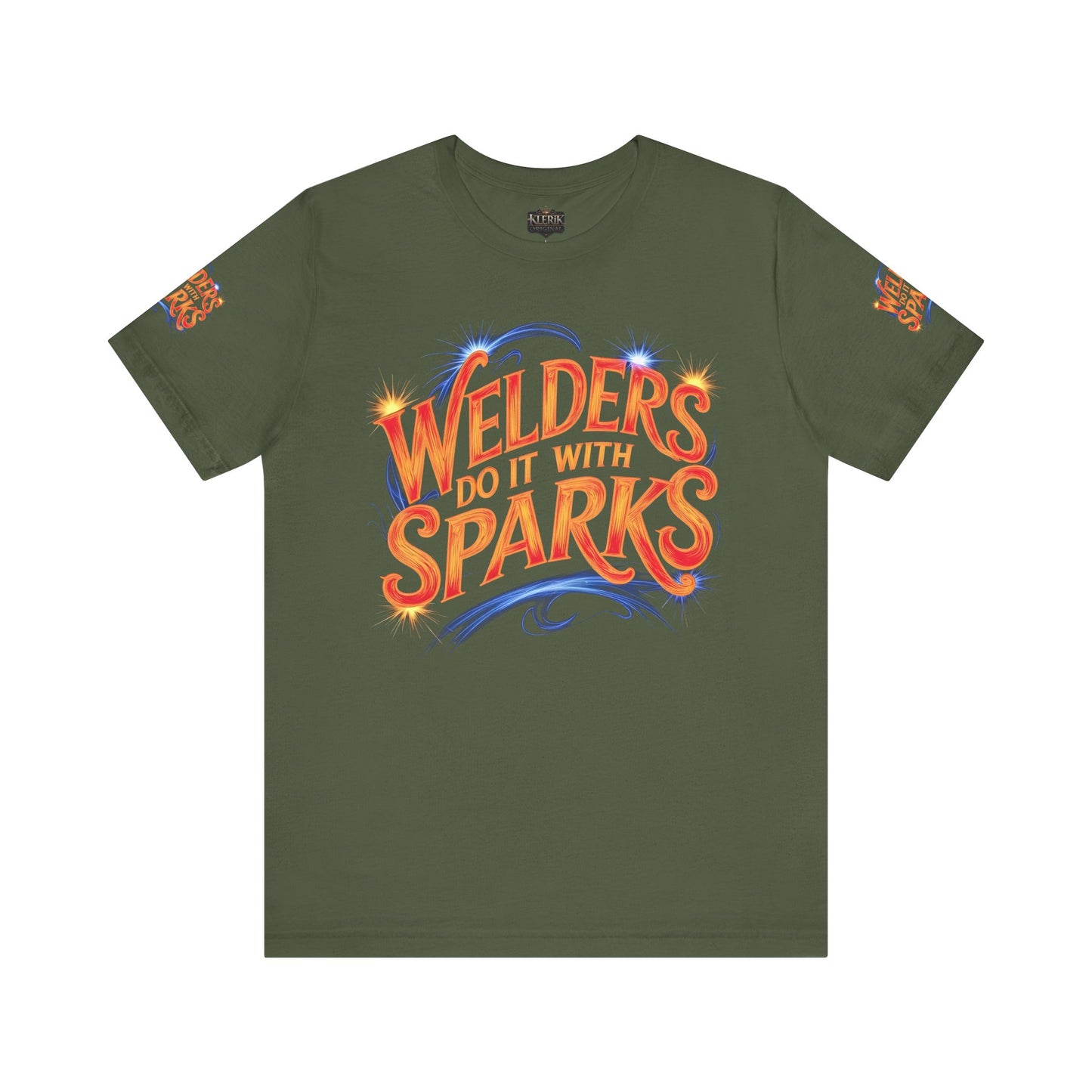 Welders Do It with Sparks Tee, Welding T-Shirt, Unisex Graphic Shirt, Gift for Welders, Funny Workwear, Secret Santa