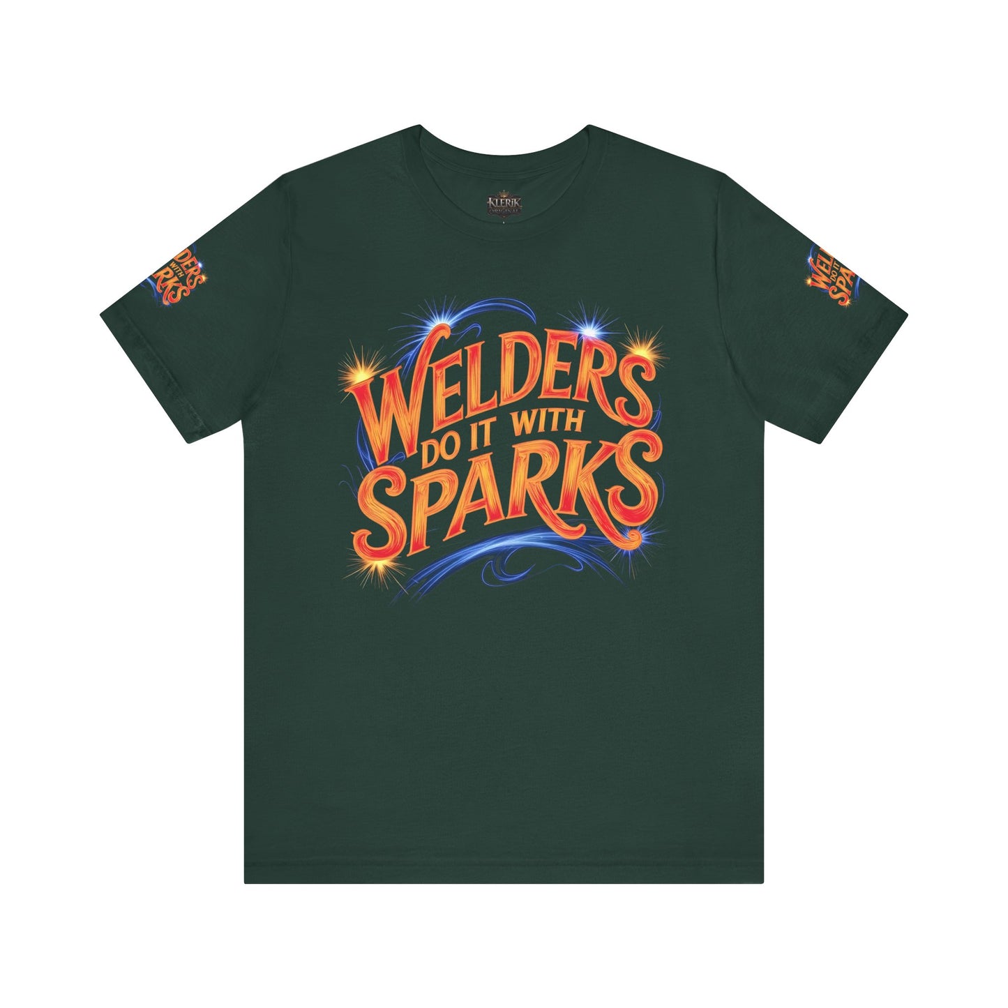 Welders Do It with Sparks Tee, Welding T-Shirt, Unisex Graphic Shirt, Gift for Welders, Funny Workwear, Secret Santa