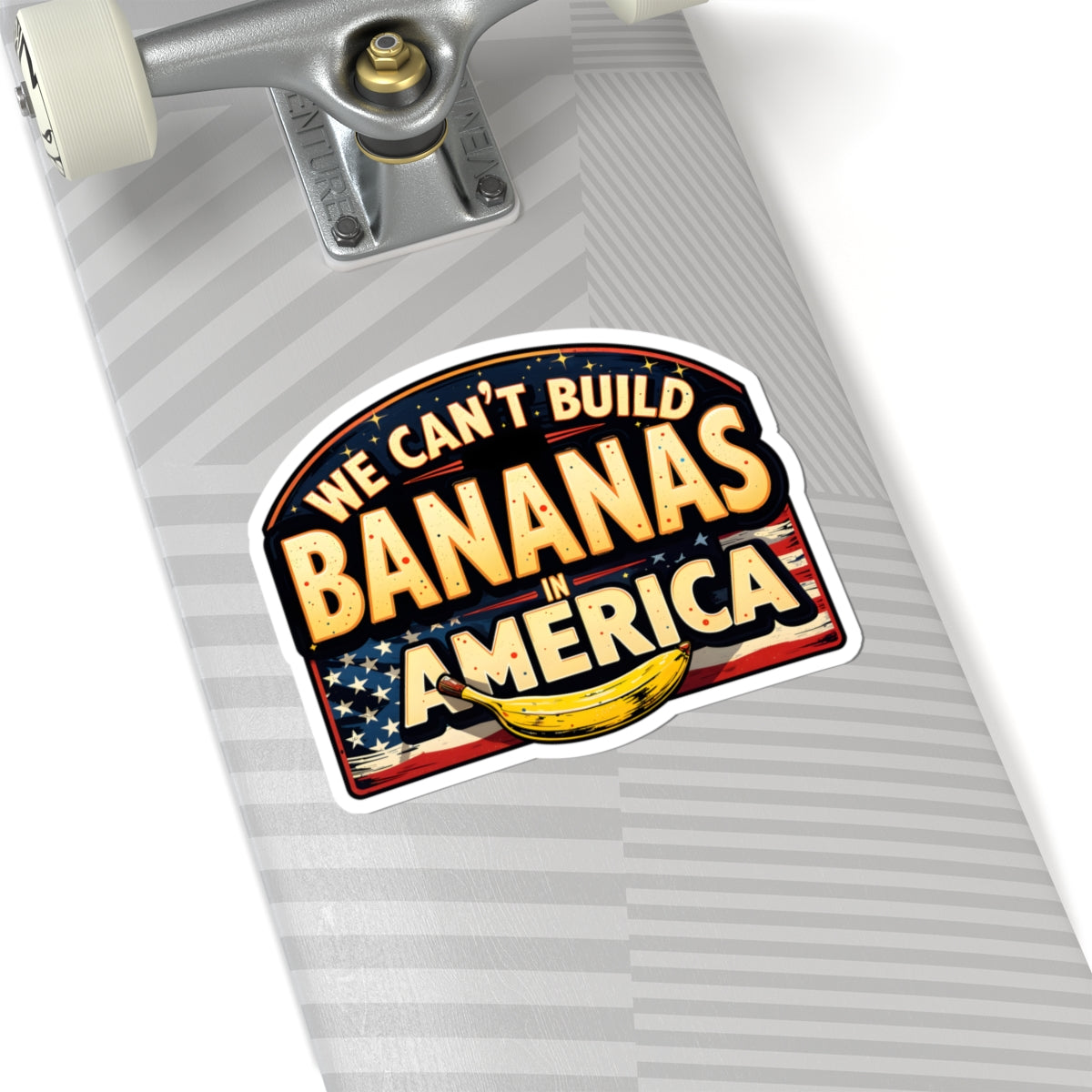 Kiss-Cut Stickers, American Pride Sticker, Banana Humor Decal, Fun Laptop Stickers, Independence Day Gift, Quirky Wall Art