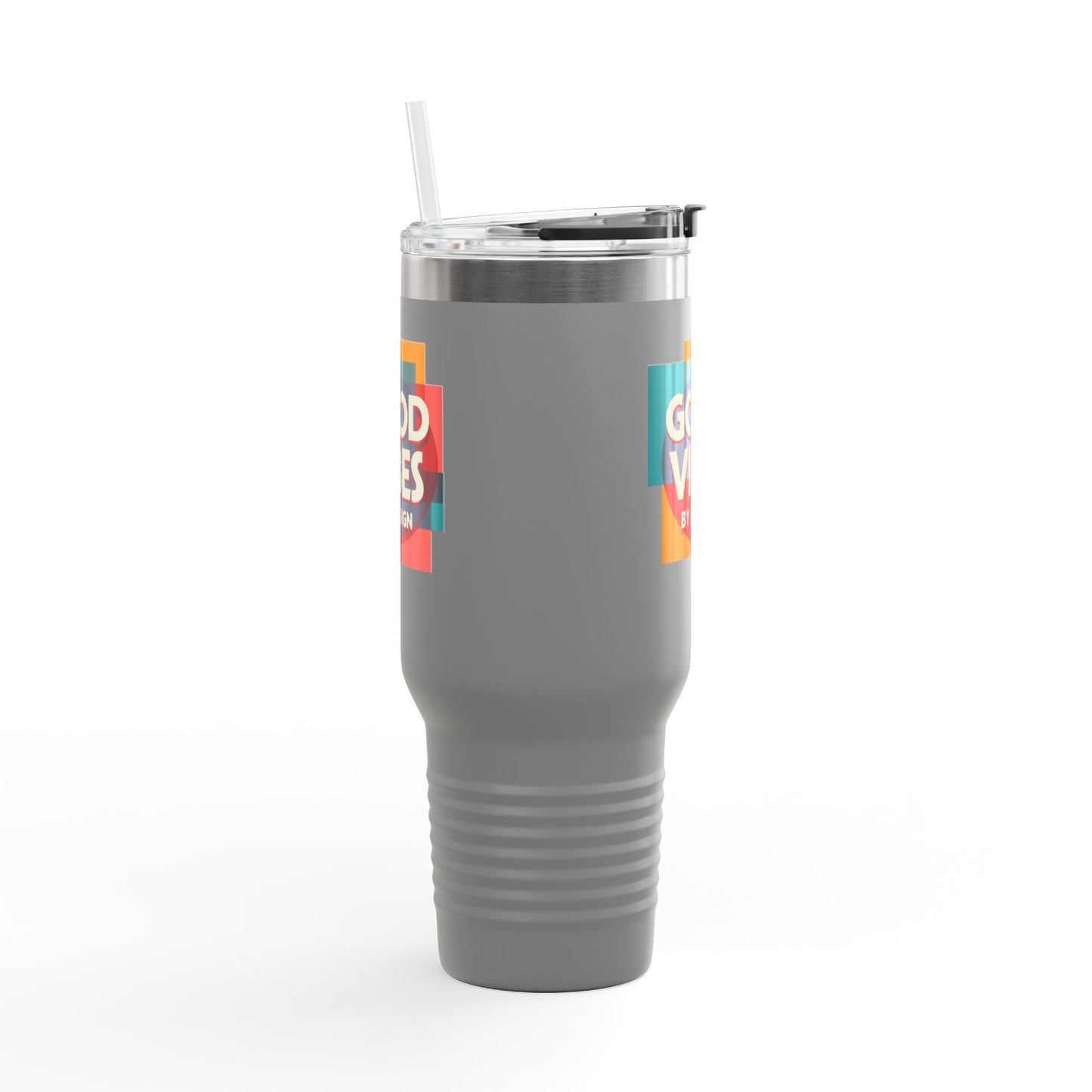 Good Vibes Insulated Travel Mug | 40oz | Perfect for Road Trips, Coffee Lovers, Gifts, Summer Days, Women & Men