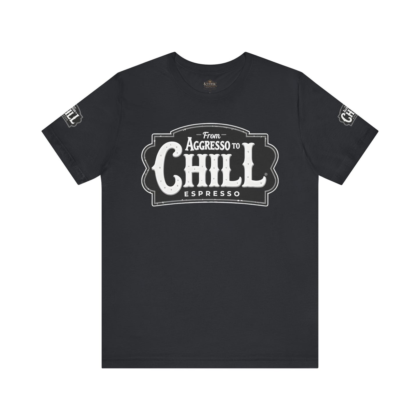 From Aggresso to Chill Espresso Unisex Tee, Relaxed Fit T-Shirt, Coffee Lover Gift, Casual Wear