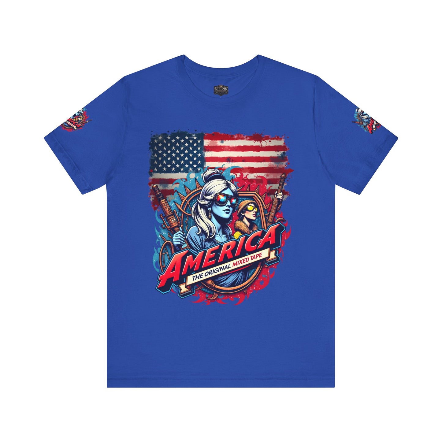 Patriotic Graphic Tee, Unisex Short Sleeve Shirt, American Flag Top, Vintage Americana T-Shirt, Ideal for Independence Day, Casual Wear