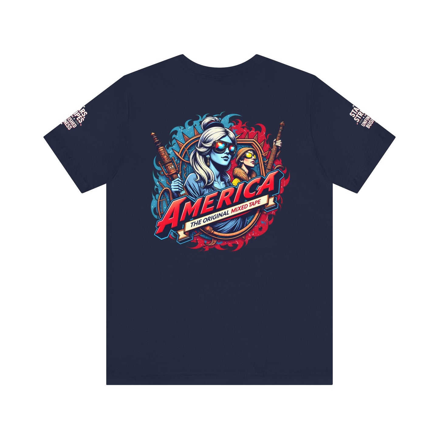 Patriotic Graphic Tee for Celebrations, Casual Wear, Summer BBQ, Independence Day, Gifts for Friends and Family