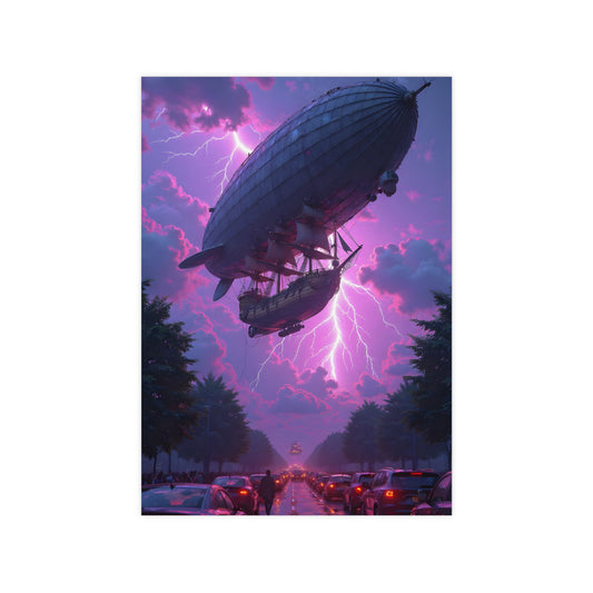 Dreamy Steampunk Airship Poster - Captivating Wall Art for Home Decor