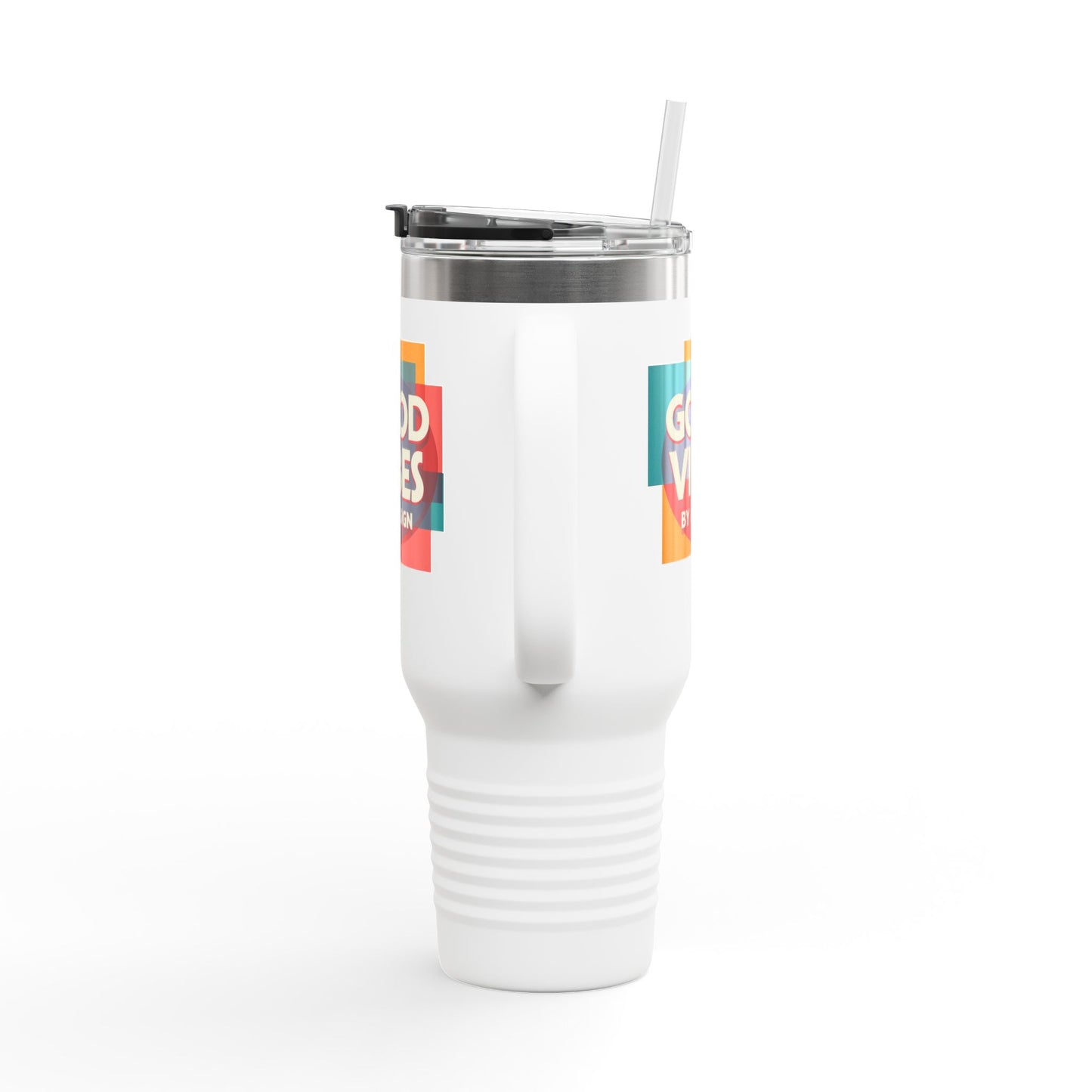 Good Vibes Insulated Travel Mug | 40oz | Perfect for Road Trips, Coffee Lovers, Gifts, Summer Days, Women & Men