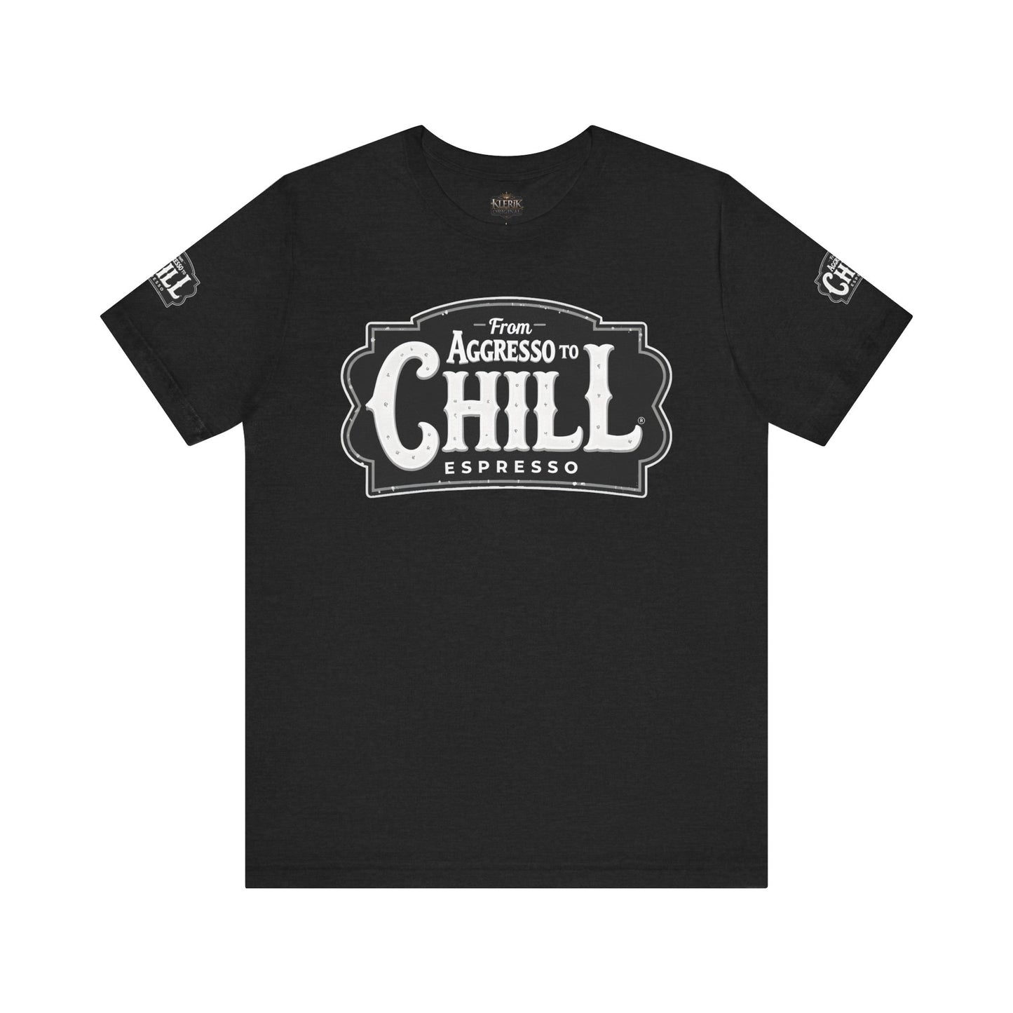 From Aggresso to Chill Espresso Unisex Tee, Relaxed Fit T-Shirt, Coffee Lover Gift, Casual Wear