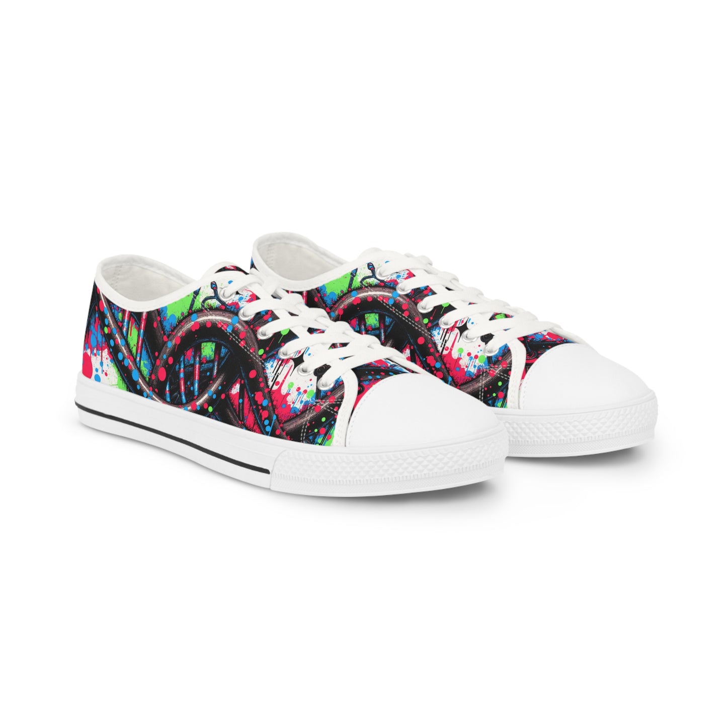 Colorful Artistic Low Top Sneakers for Men | Trendy Casual Shoes, Unique Footwear, Gift for Him, Stylish Sneakers, Comfortable Everyday Wear