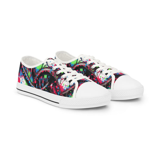 Colorful Artistic Low Top Sneakers for Men | Trendy Casual Shoes, Unique Footwear, Gift for Him, Stylish Sneakers, Comfortable Everyday Wear