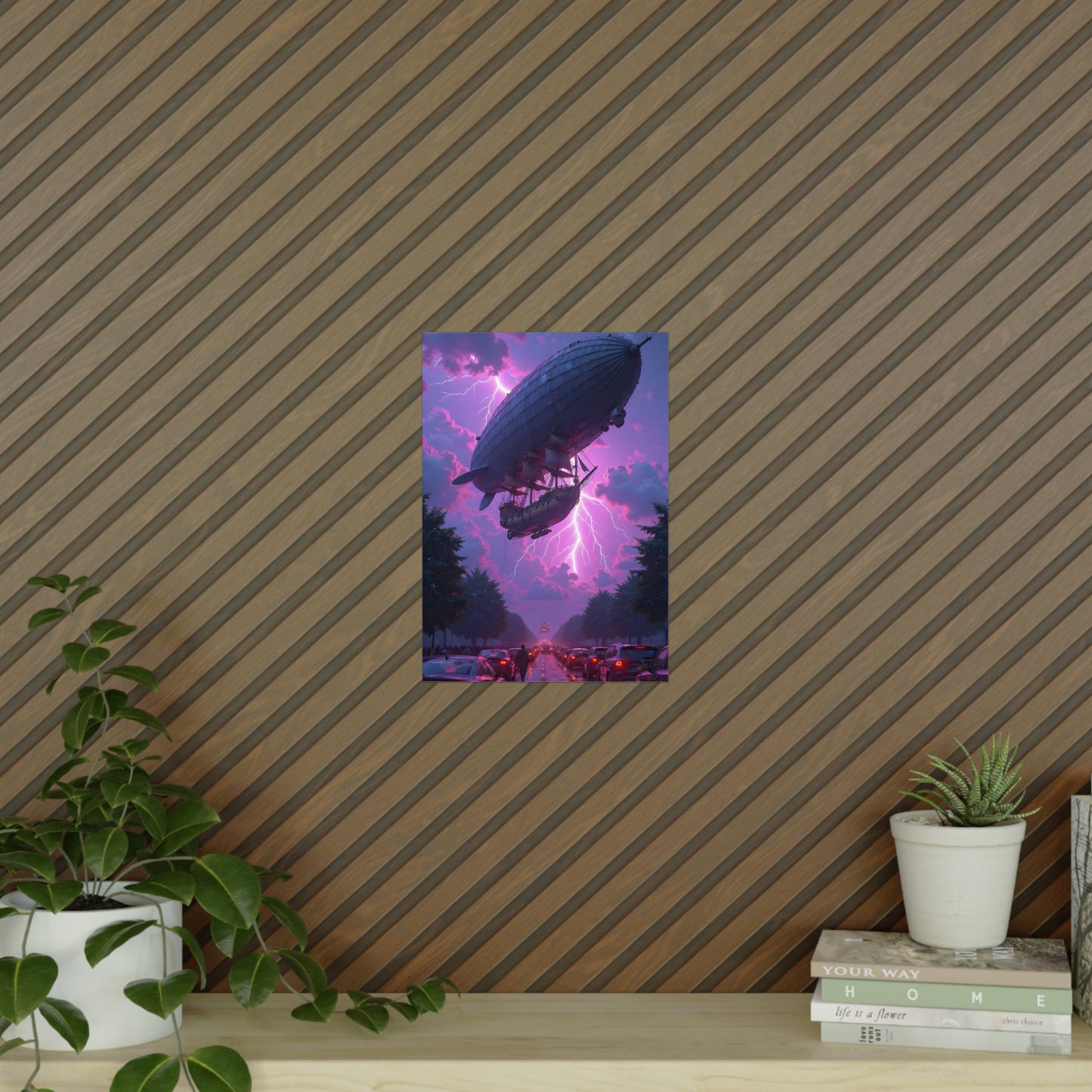 Dreamy Steampunk Airship Poster - Captivating Wall Art for Home Decor