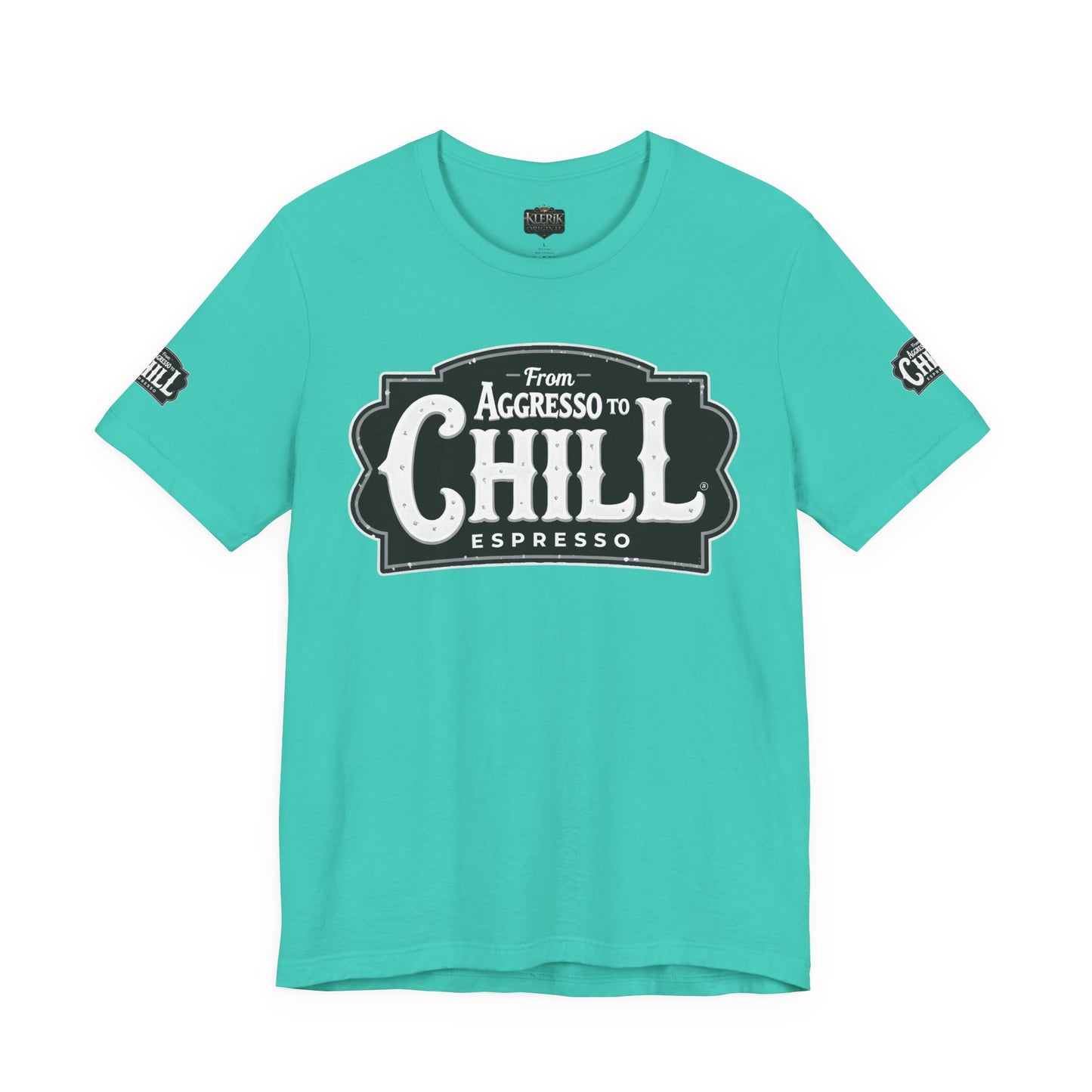 From Aggresso to Chill Espresso Unisex Tee, Relaxed Fit T-Shirt, Coffee Lover Gift, Casual Wear