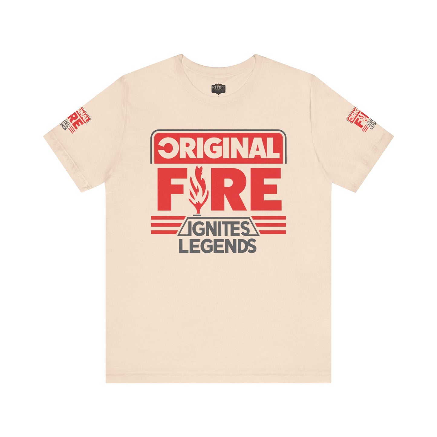 Men's Fire-Themed Graphic Tee, Original Fire Ignites Legends