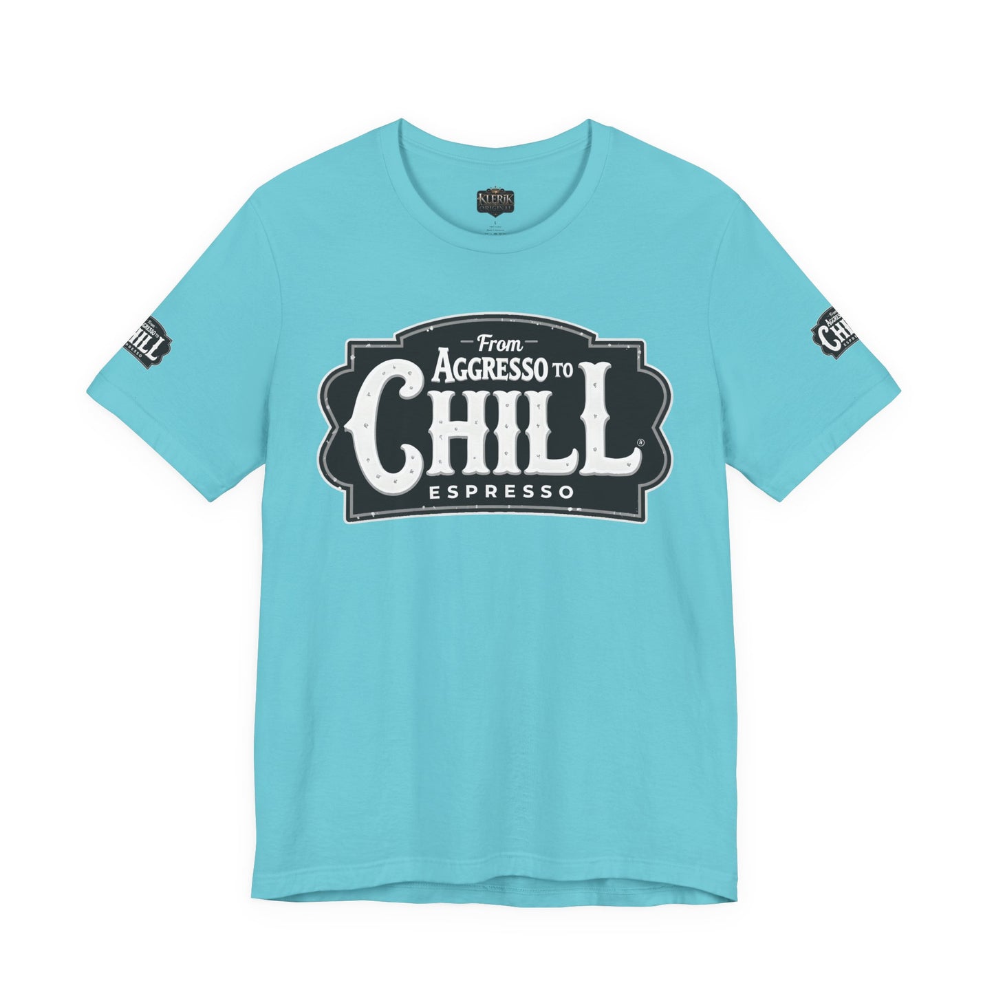 From Aggresso to Chill Espresso Unisex Tee, Relaxed Fit T-Shirt, Coffee Lover Gift, Casual Wear