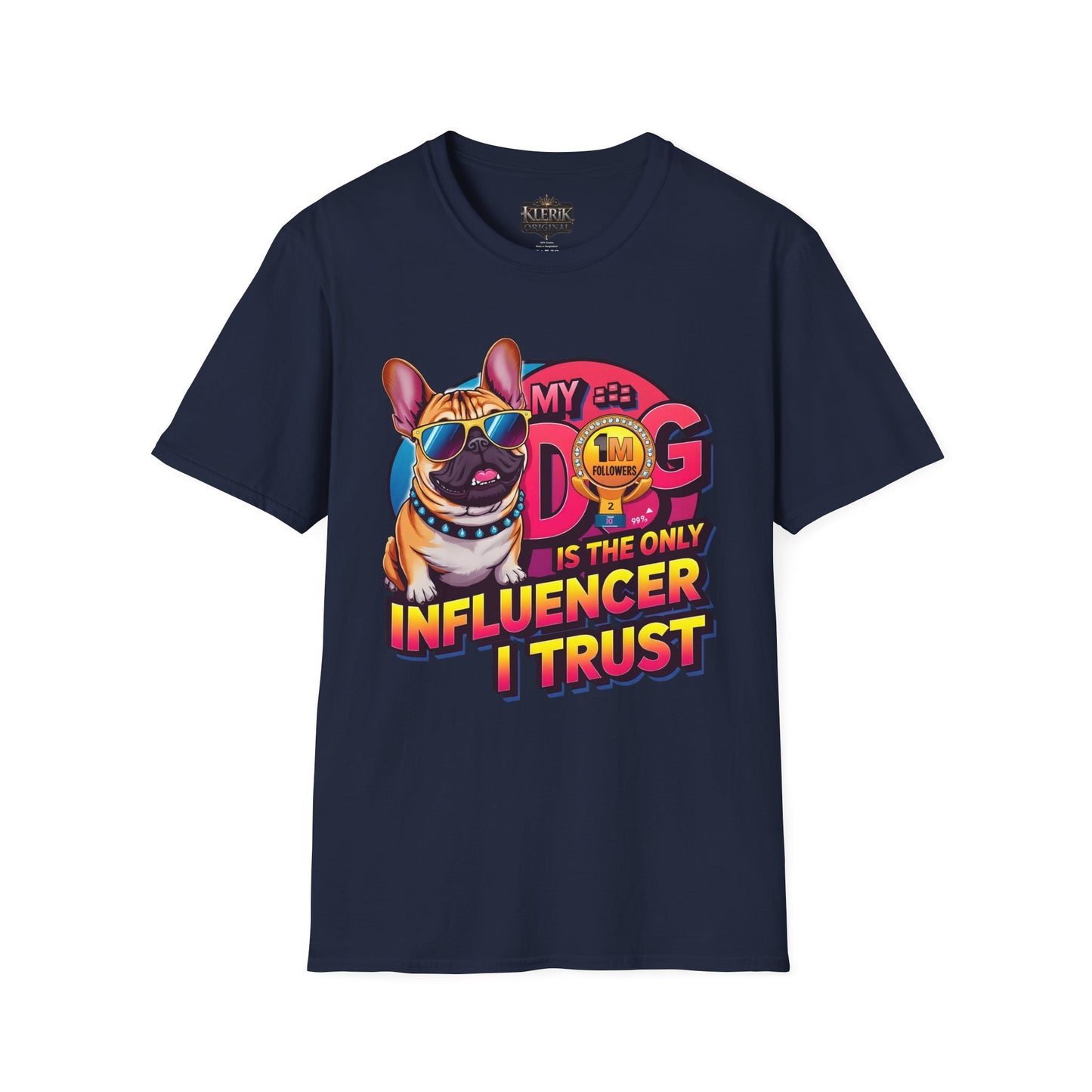 Funny Dog Influencer Unisex T-Shirt, Pet Lover Gift, Dog Mom Tee, Quirky Graphic Tee, Birthday Gift for Dog Owners