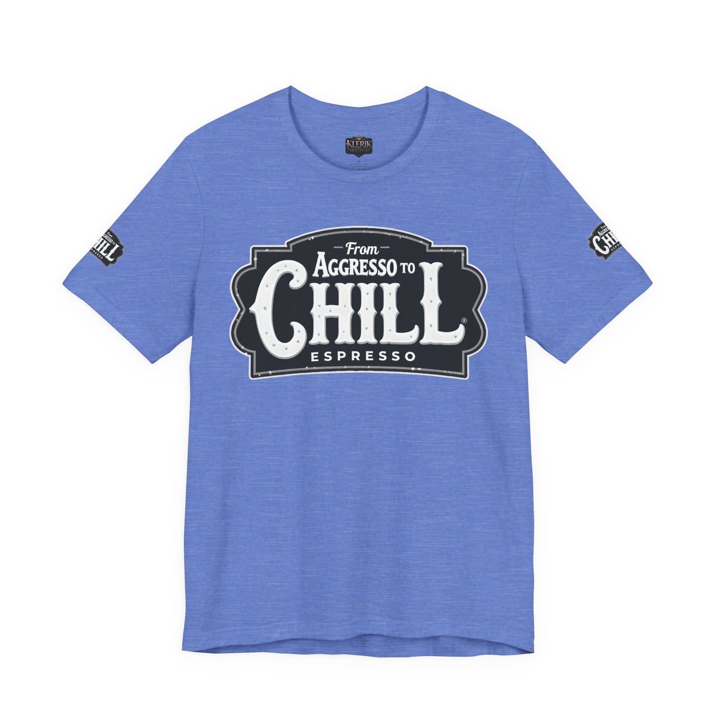 From Aggresso to Chill Espresso Unisex Tee, Relaxed Fit T-Shirt, Coffee Lover Gift, Casual Wear