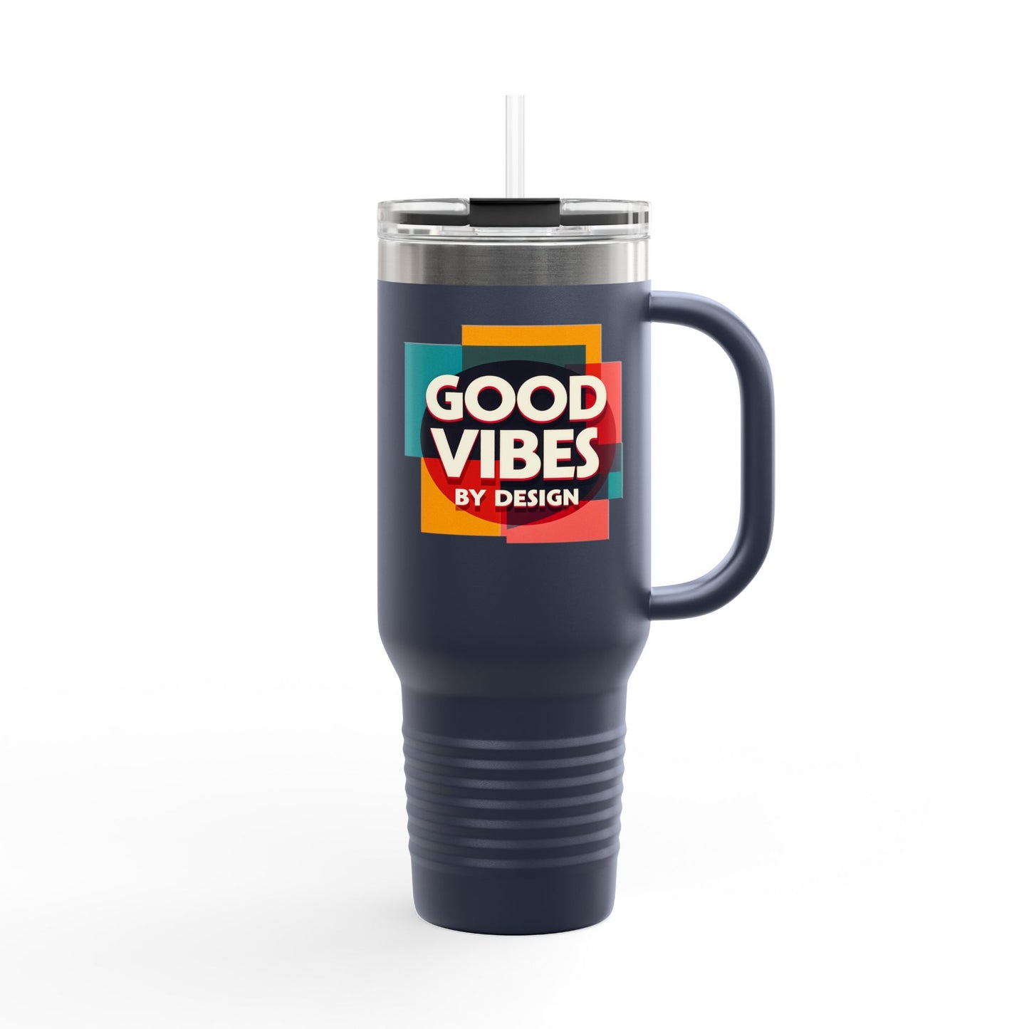 Good Vibes Insulated Travel Mug | 40oz | Perfect for Road Trips, Coffee Lovers, Gifts, Summer Days, Women & Men