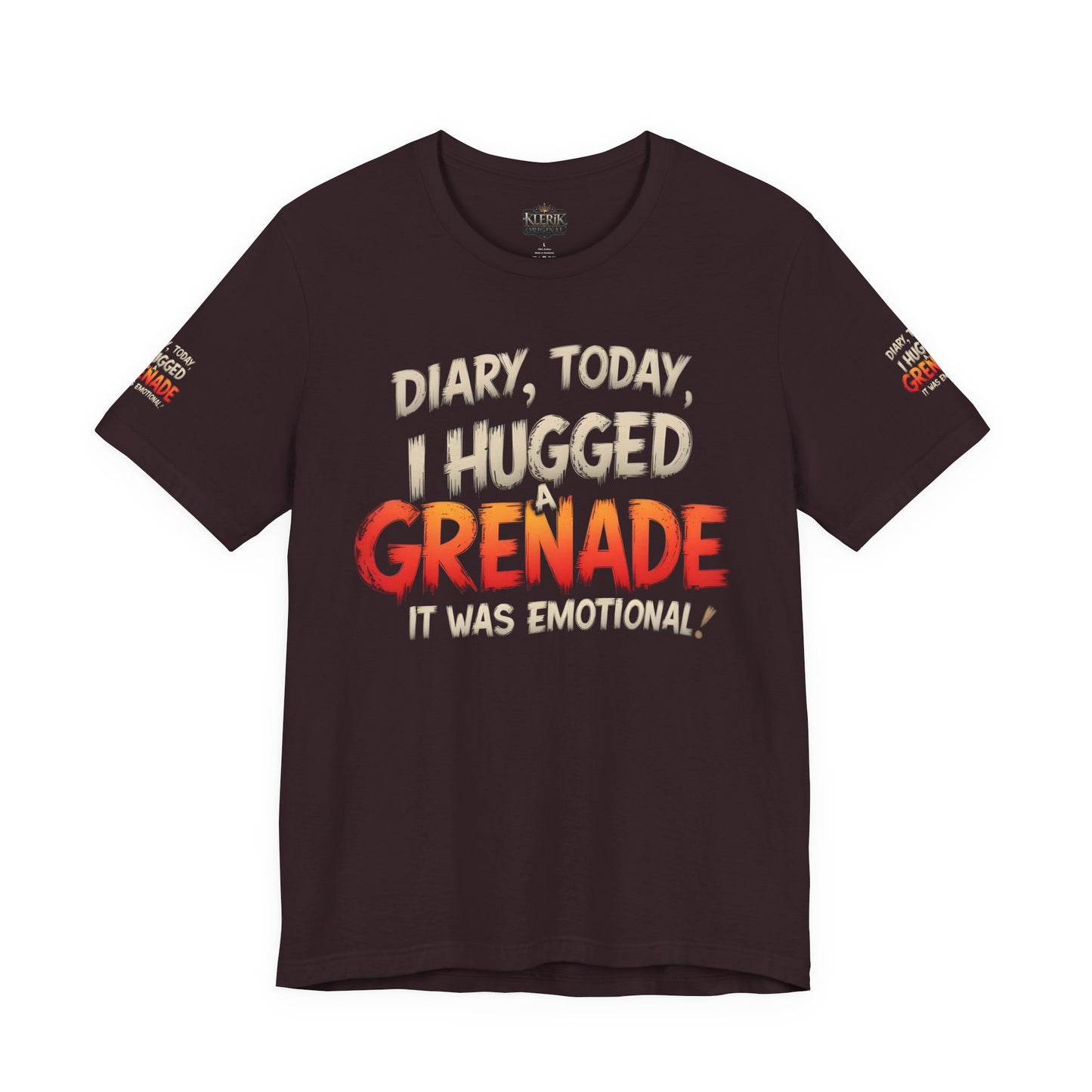 Emotional Grenade Tee, Funny Graphic T-Shirt, Unisex Humor Shirt, Casual Wear, Gift for Friends, Mood Apparel