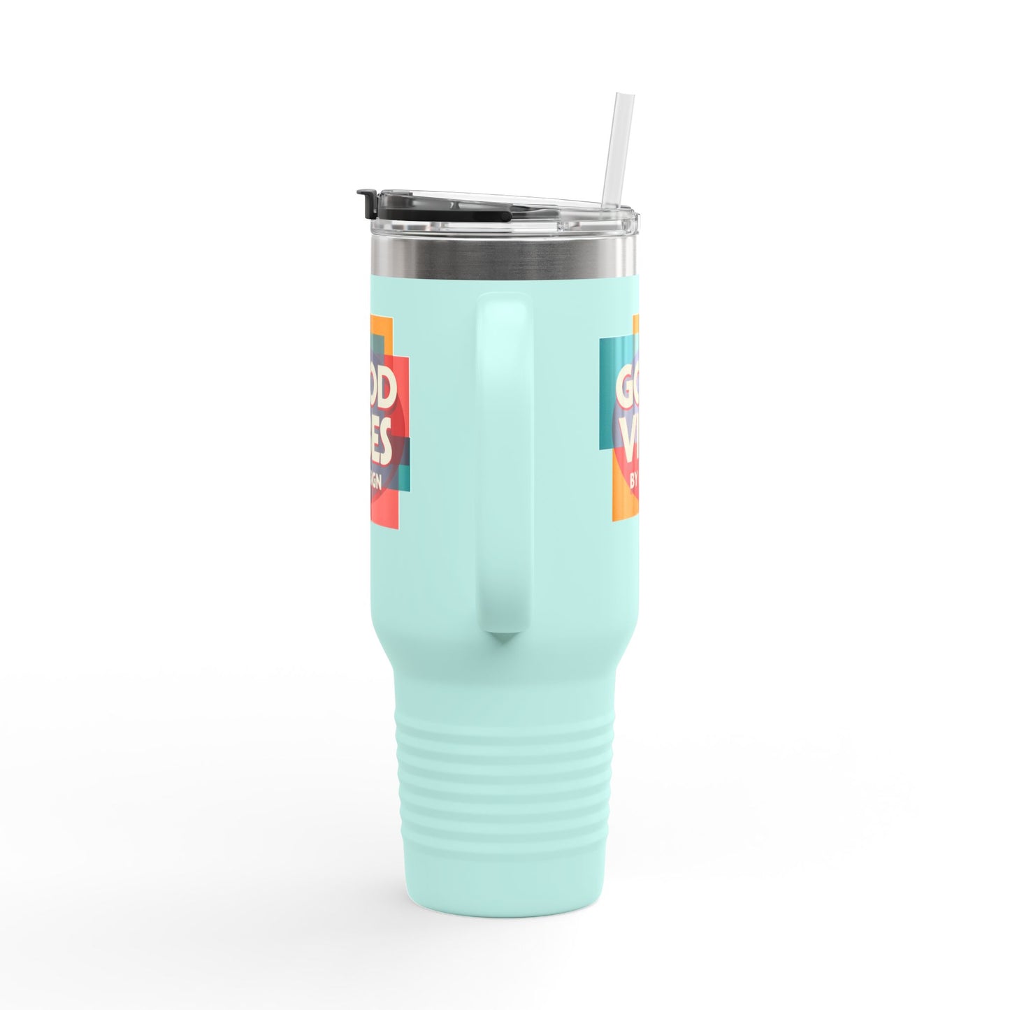 Good Vibes Insulated Travel Mug | 40oz | Perfect for Road Trips, Coffee Lovers, Gifts, Summer Days, Women & Men