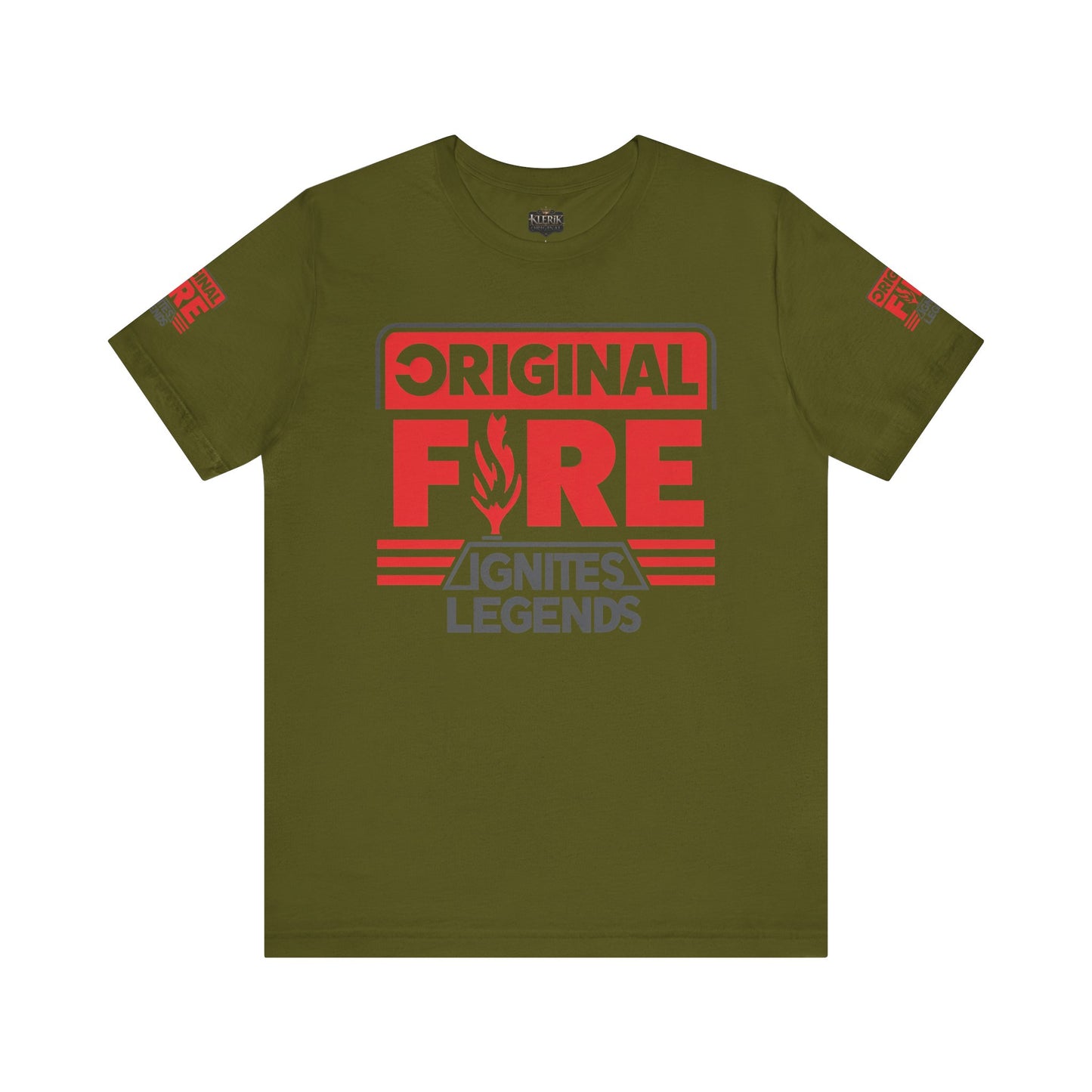 Men's Fire-Themed Graphic Tee, Original Fire Ignites Legends