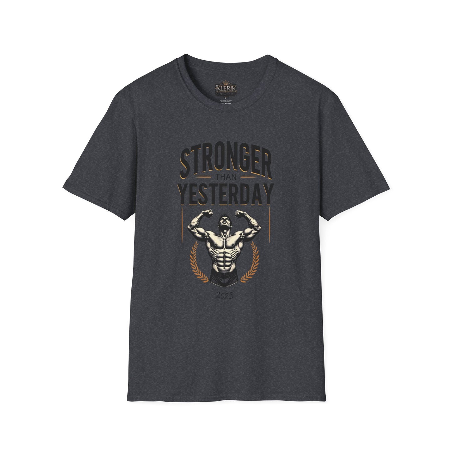 Stronger Than Yesterday Unisex Softstyle T-Shirt | Motivational Gym Tee, Fitness Gift, Workout Apparel, Inspirational Shirt, Casual Wear