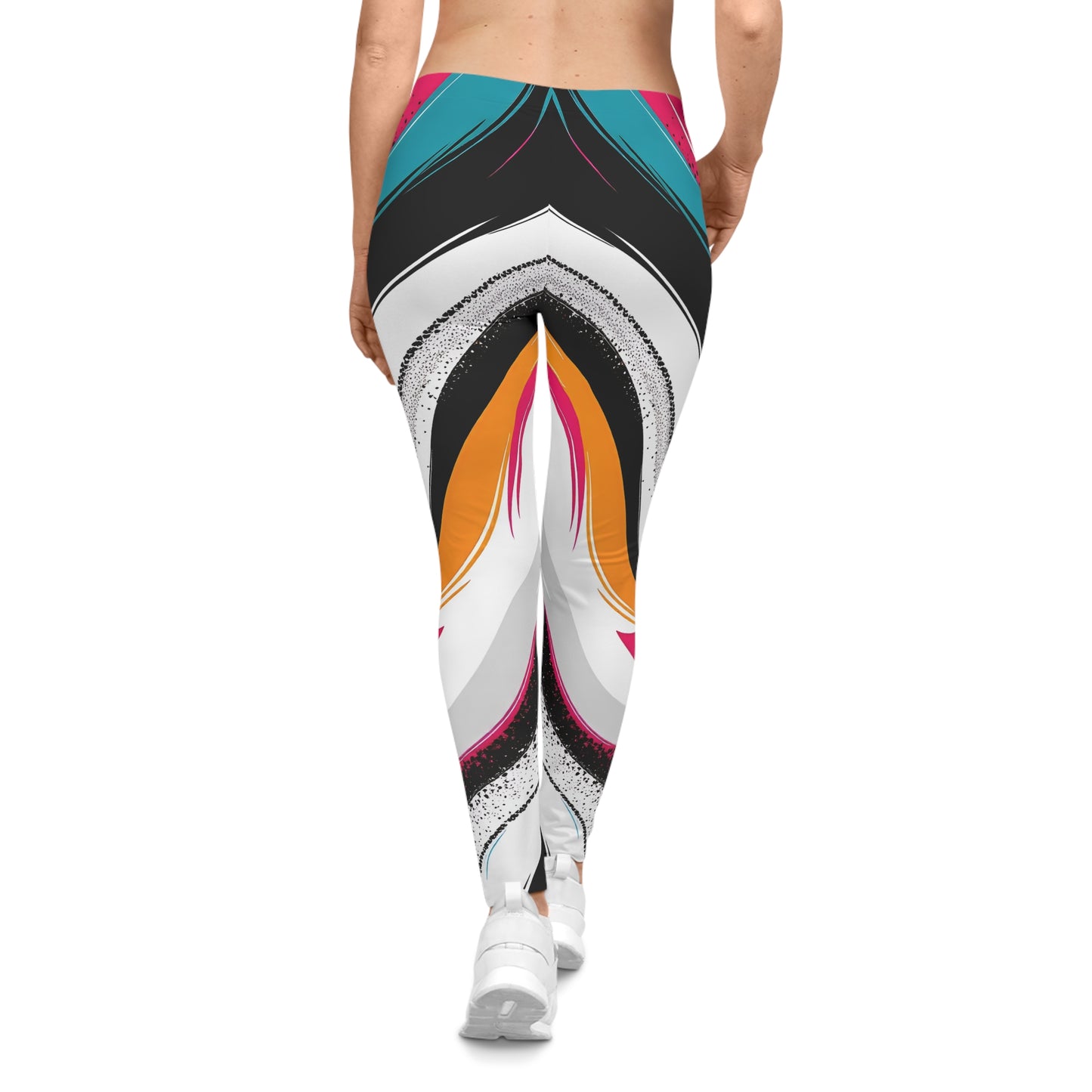 Colorful Abstract Women's Leggings, Trendy Activewear, Yoga Pants, Casual Street Style, Gift for Her