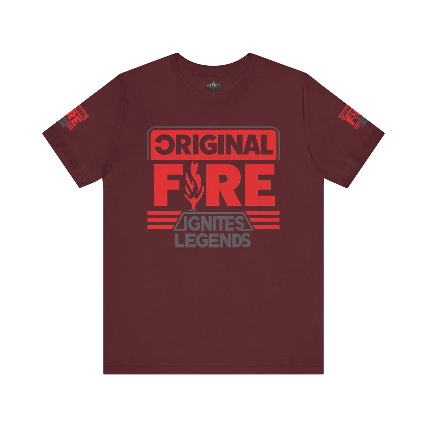Men's Fire-Themed Graphic Tee, Original Fire Ignites Legends