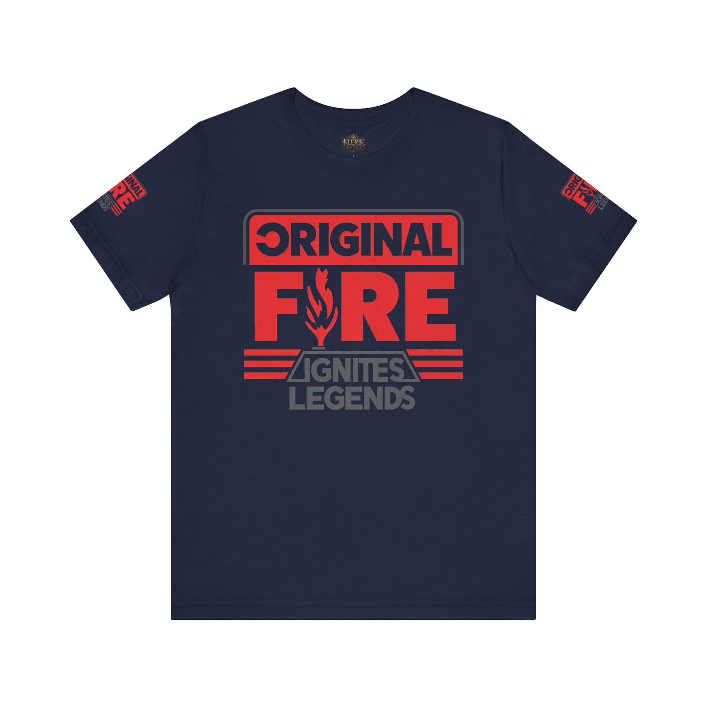 Men's Fire-Themed Graphic Tee, Original Fire Ignites Legends