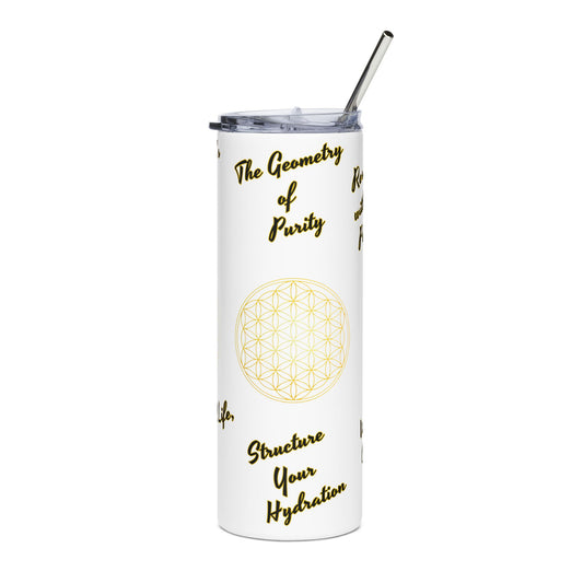 Stainless Steel Tumbler with Inspirational Quotes, 20oz Insulated Water Bottle, Motivational Travel Mug, Geometry of Purity Design, [...]