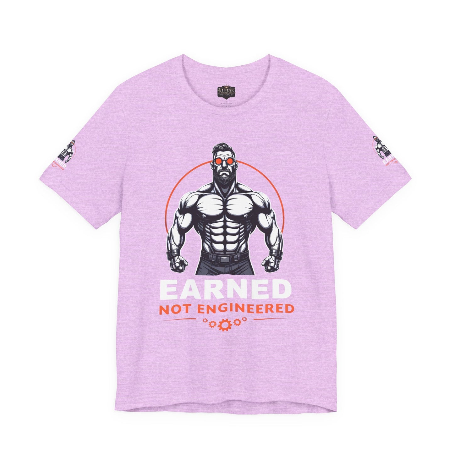 EARNED NOT ENGINEERED -  Breathe Lift Repeat, Gym Shirt, Workout Apparel, Motivational T-Shirt, Fitness Gift, Casual Wear