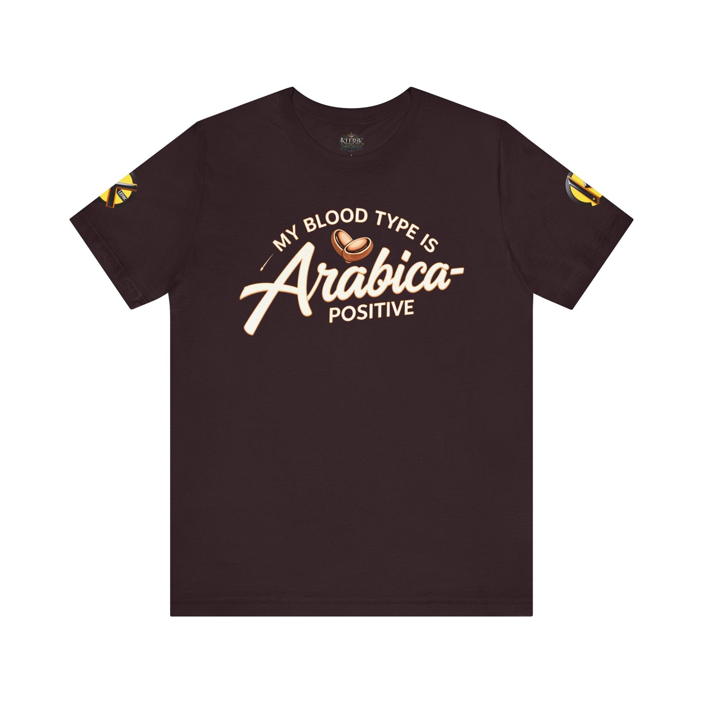 My blood type is arabica positive Unisex T-Shirt, Casual Coffee Shirt, Gift for Coffee Enthusiasts, Funny Coffee Top, Wearable Humor